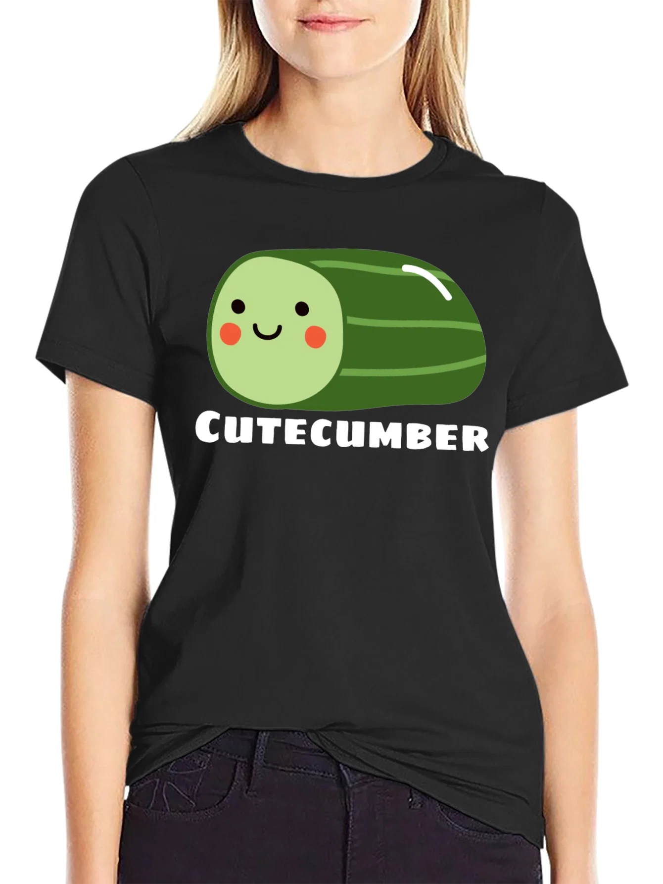 Rebbecca CuteCumber Black Graphic Tee