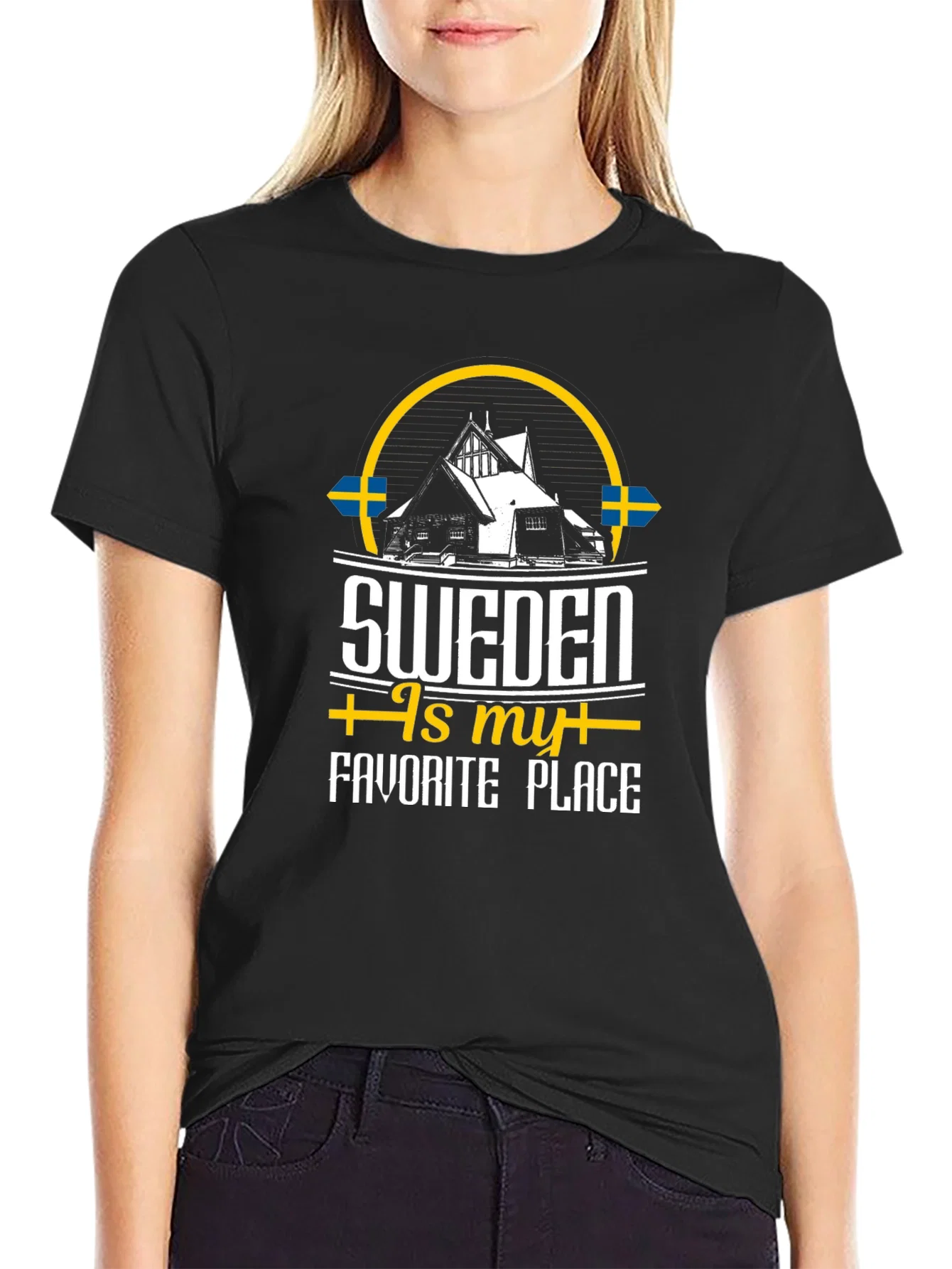 Rebbecca Sweden Is My Favorite Place Graphic T-Shirt
