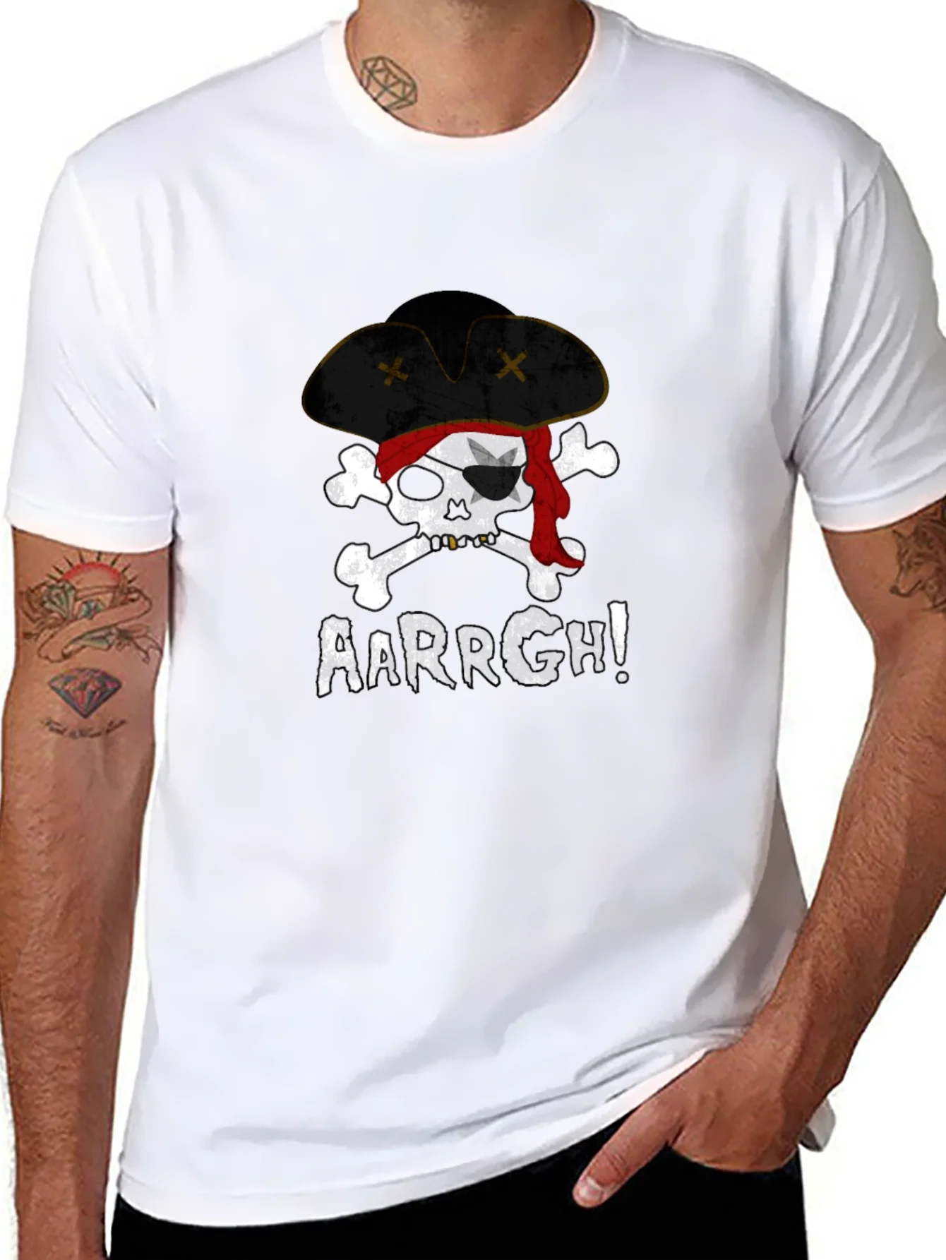 Rebbecca Pirate Skull AARRGH! Graphic Tee