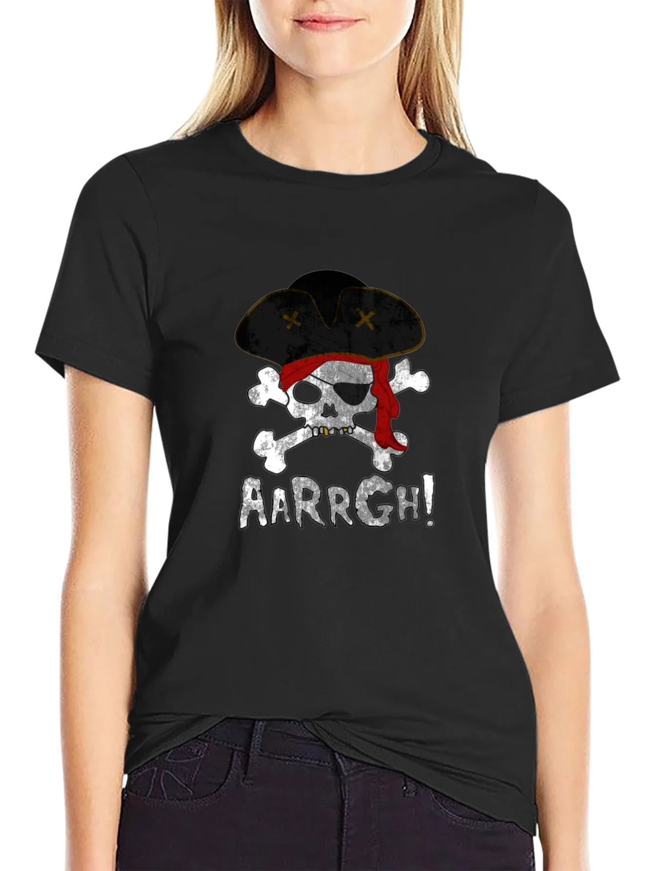 Rebbecca Pirate Skull AARRGH! Graphic Tee
