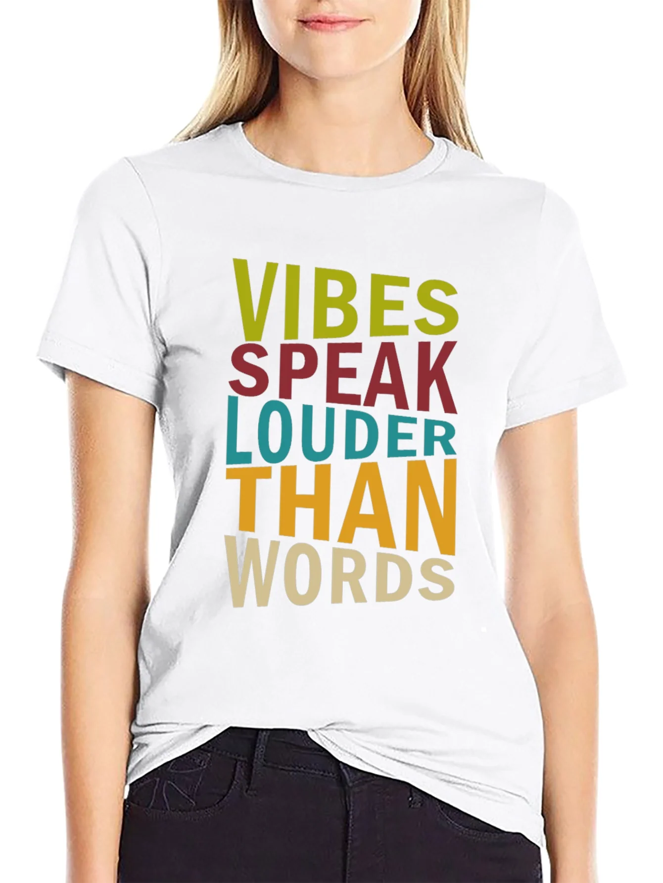Rebbecca Vibes Speak Louder Than Words Graphic T-Shirt