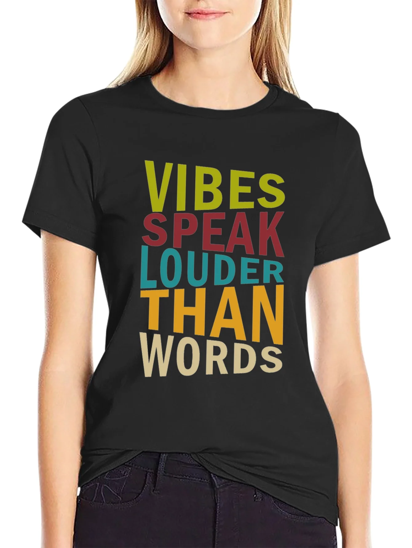 Rebbecca Vibes Speak Louder Than Words Graphic T-Shirt