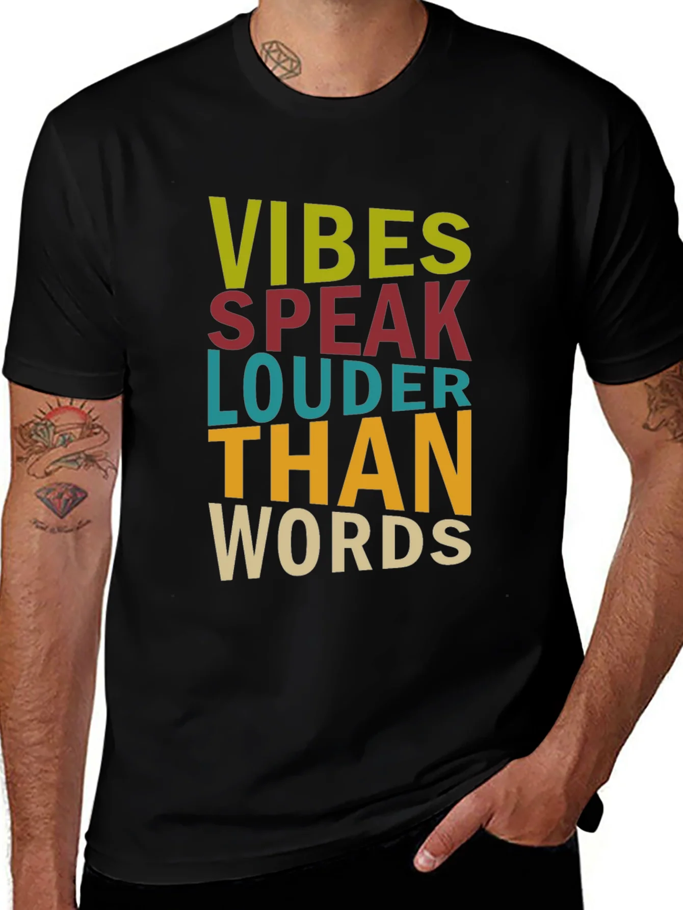 Rebbecca Vibes Speak Louder Than Words Graphic T-Shirt