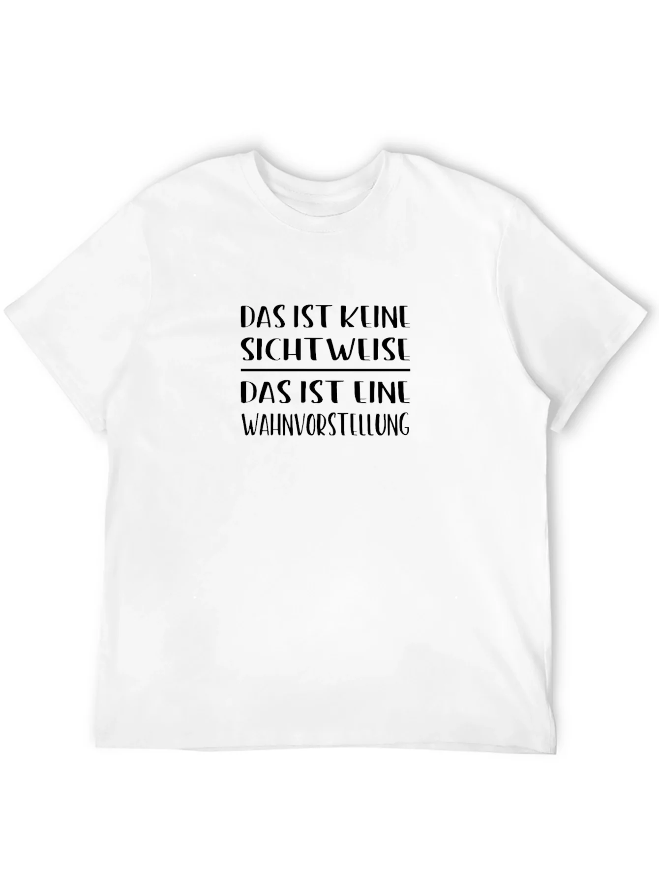 Camiseta Negra con Texto Alem¨¢n ¨C Humor¨ªstica