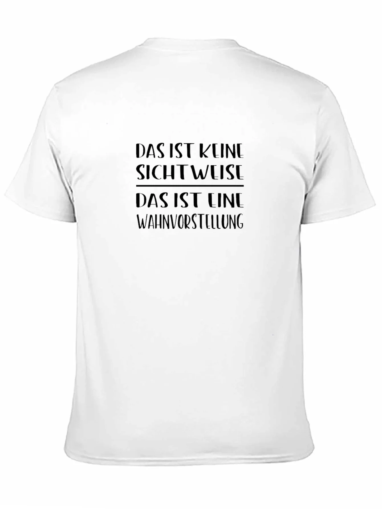 Camiseta Negra con Texto Alem¨¢n ¨C Humor¨ªstica