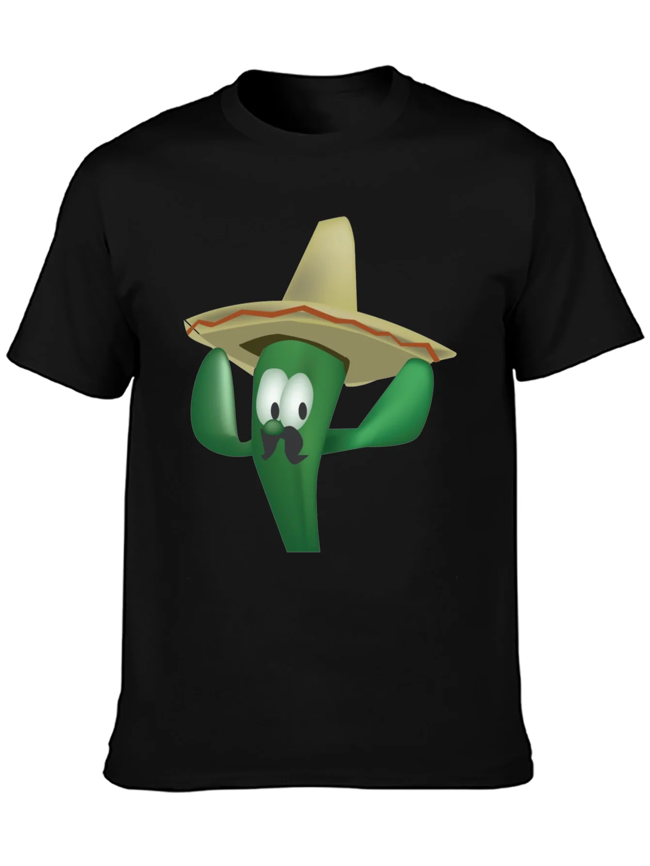Camiseta Negra con Cactus Sombrero