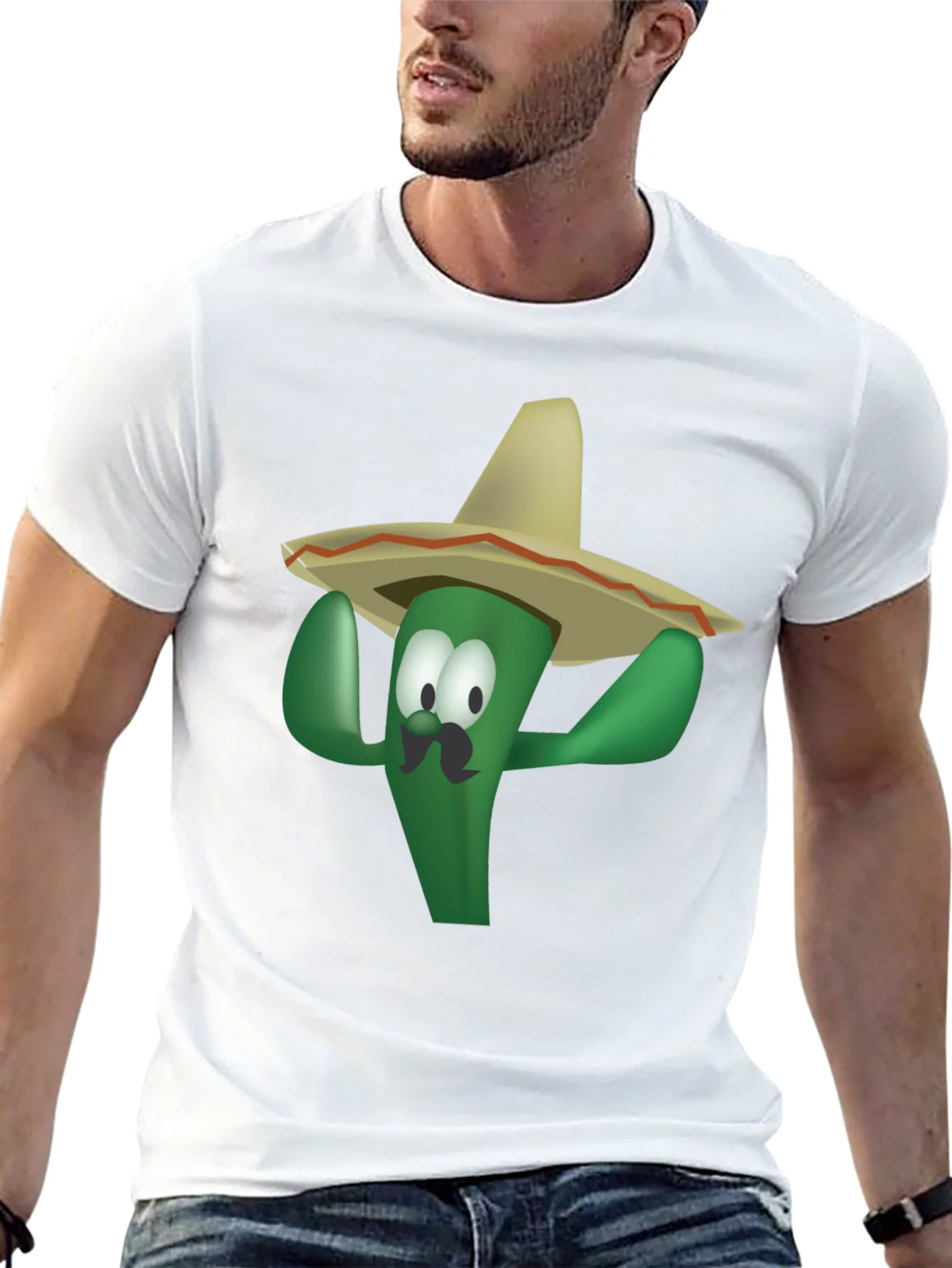 Camiseta Negra con Cactus Sombrero
