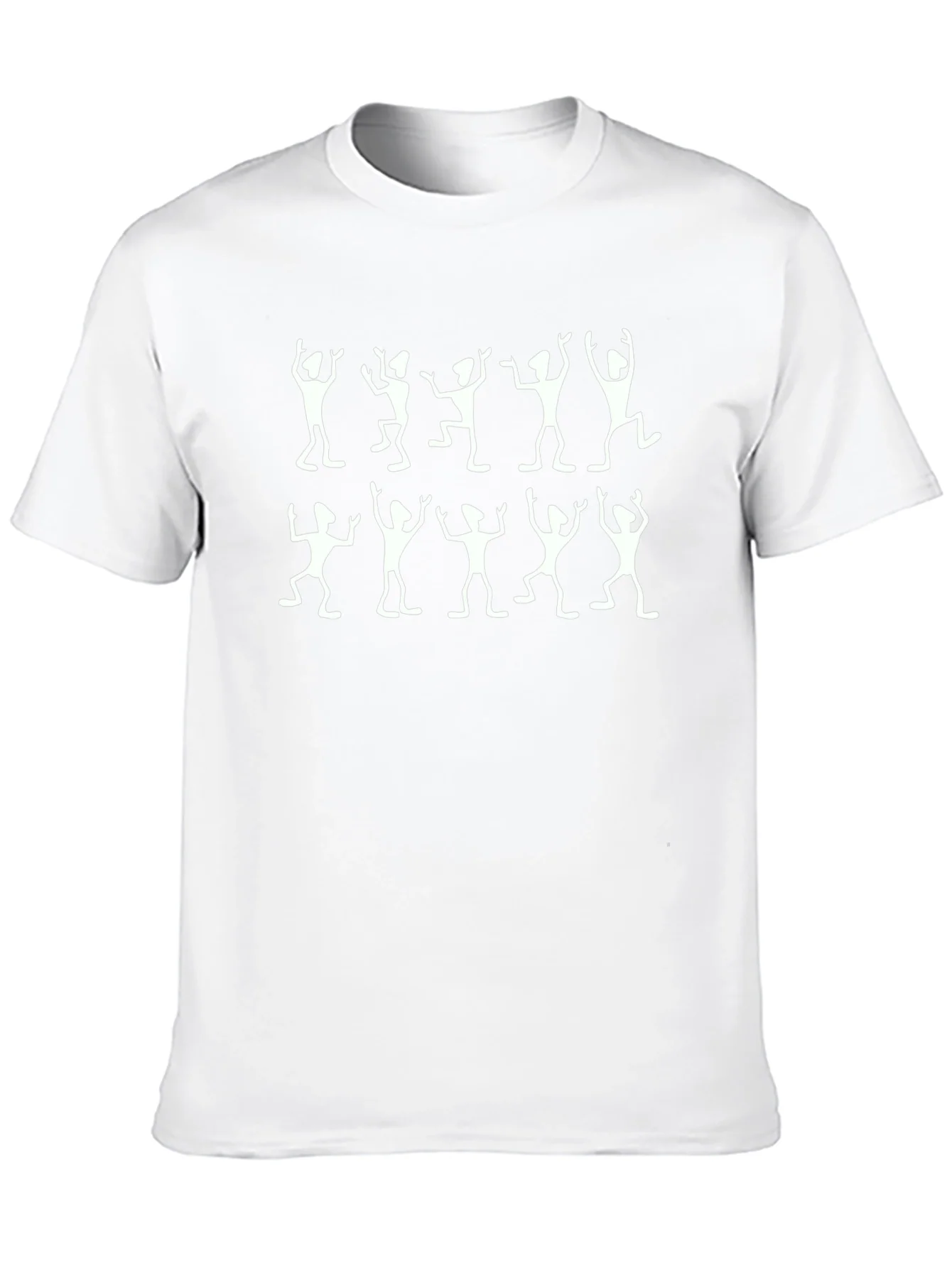 Rebbecca Dancing Figures Black Crew Neck T-Shirt
