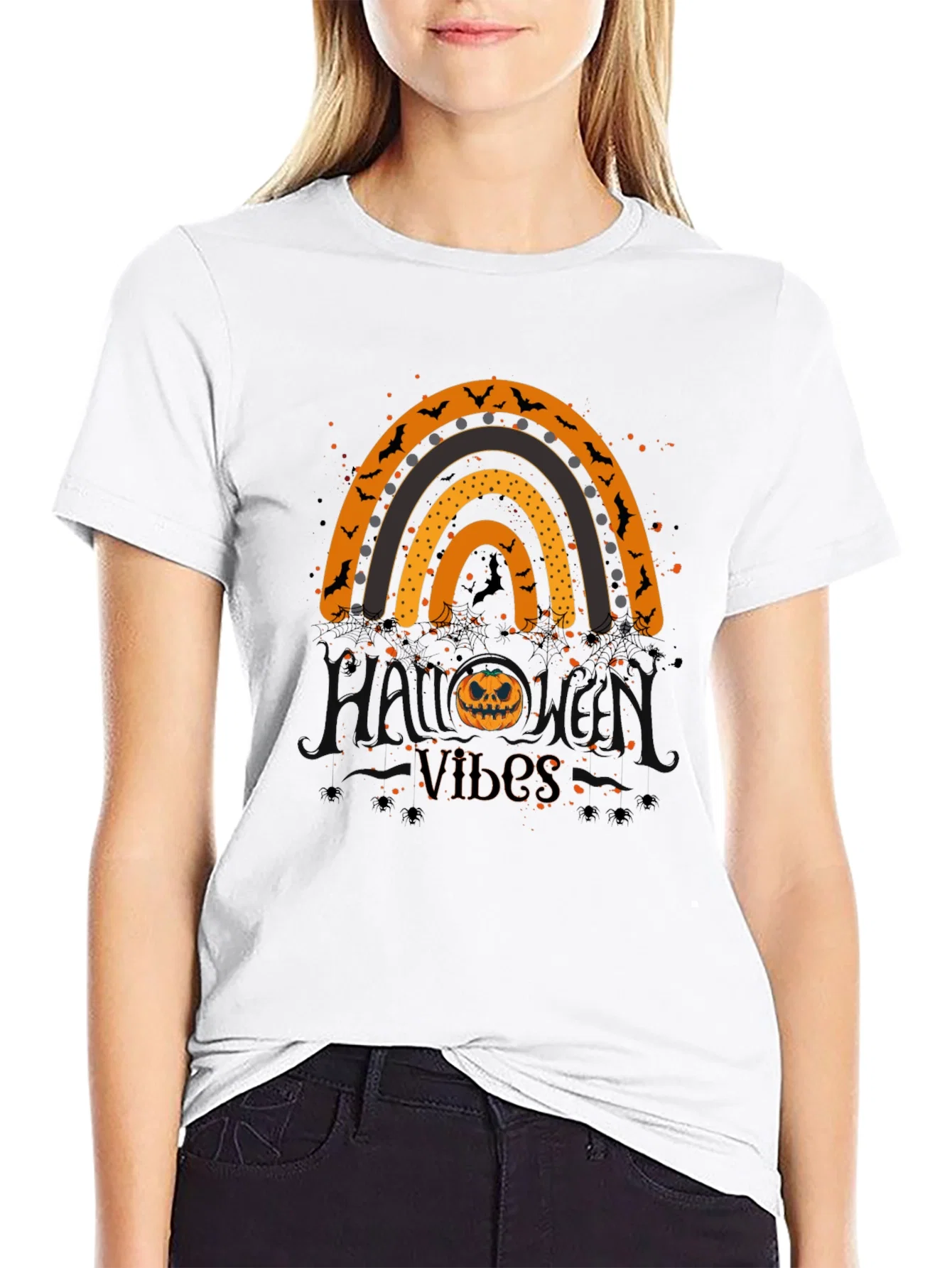 Rebbecca Halloween Vibes Rainbow T-Shirt