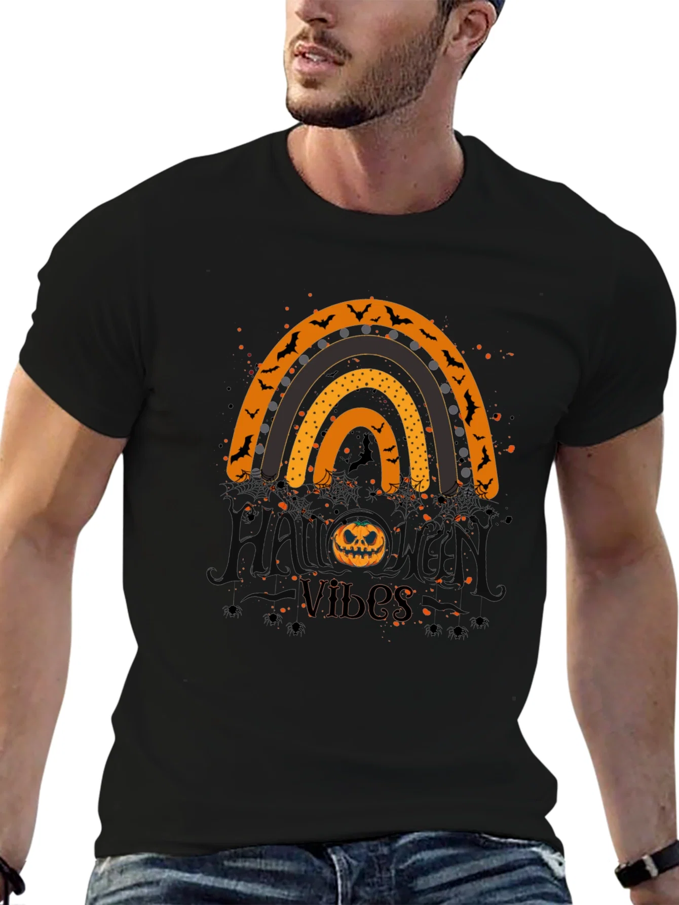 Rebbecca Halloween Vibes Rainbow T-Shirt