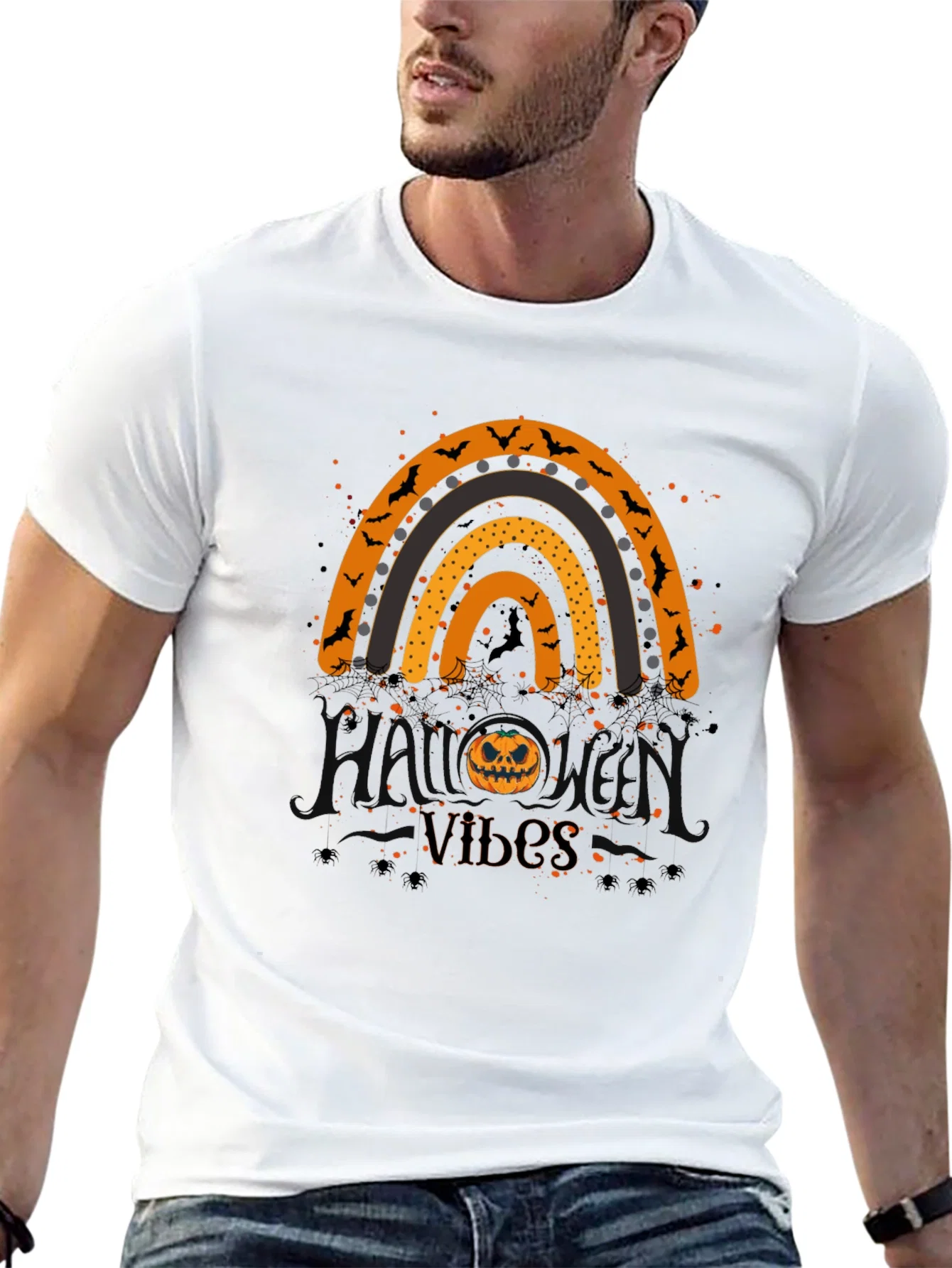 Rebbecca Halloween Vibes Rainbow T-Shirt