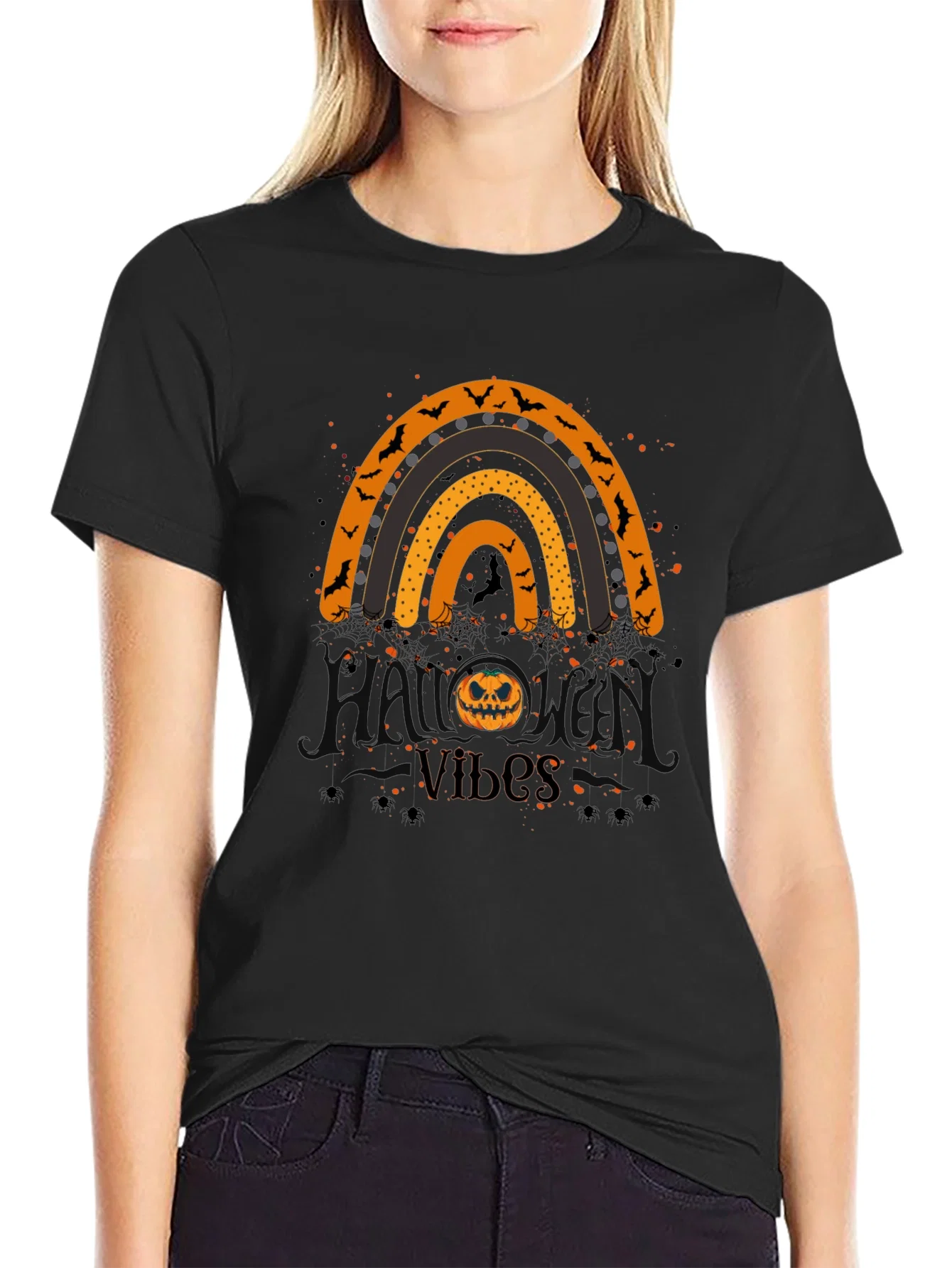 Rebbecca Halloween Vibes Rainbow T-Shirt