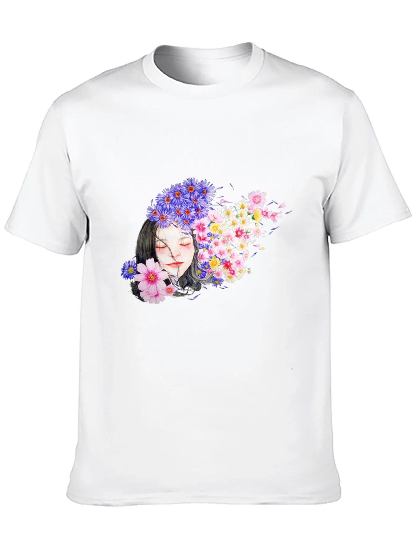 Rebbecca Floral Woman Black T-Shirt