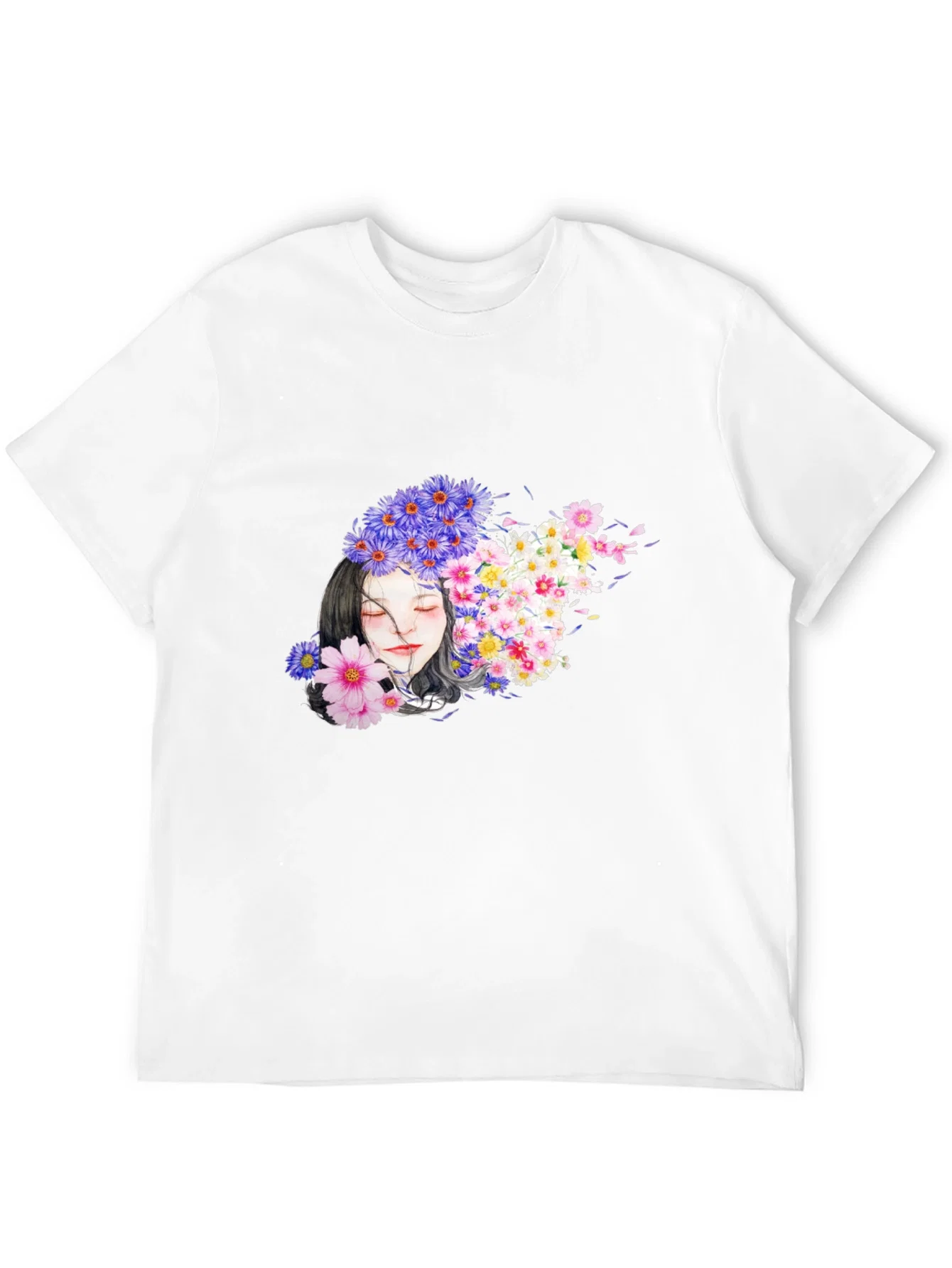 Rebbecca Floral Woman Black T-Shirt