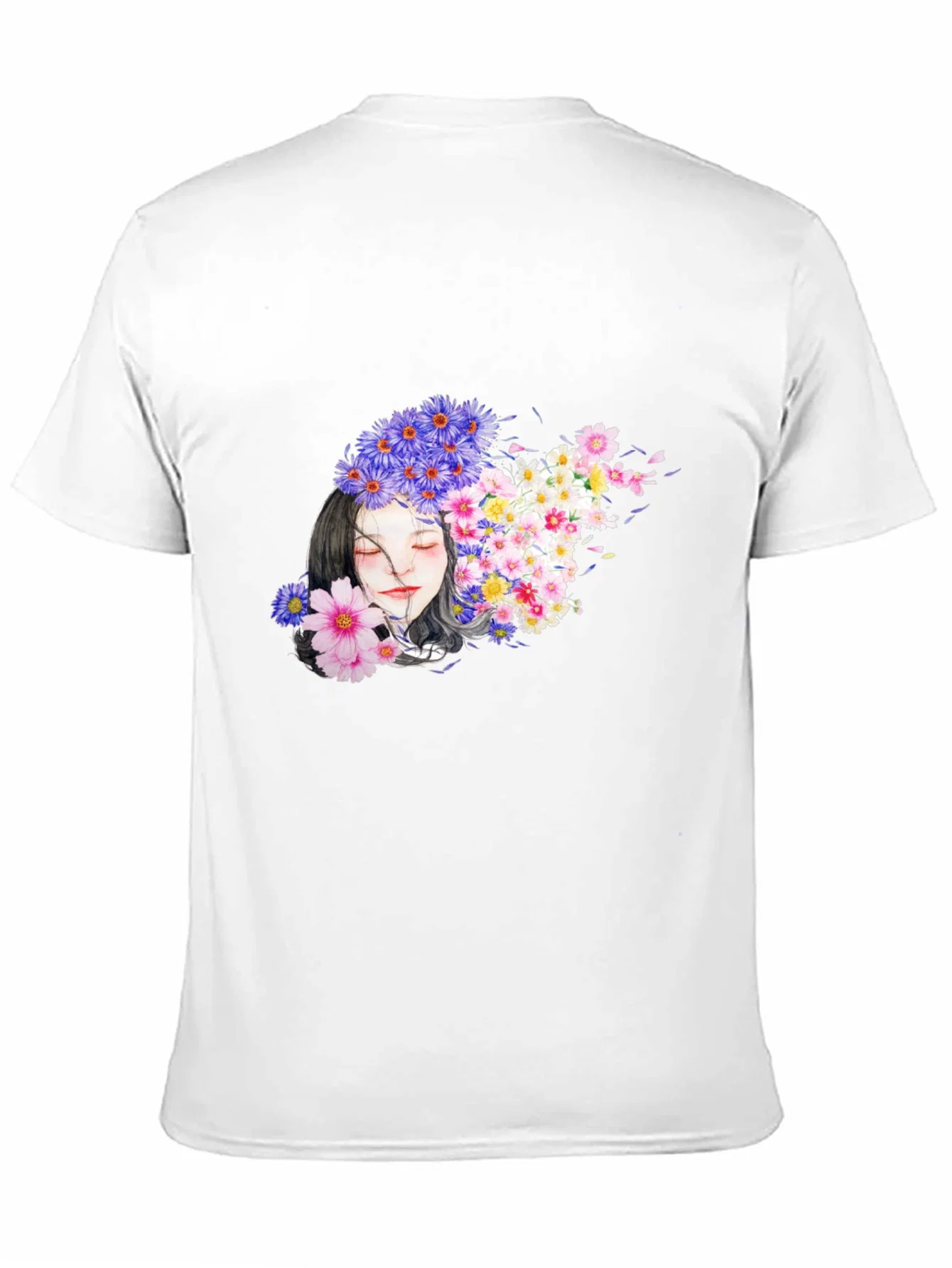 Rebbecca Floral Woman Black T-Shirt