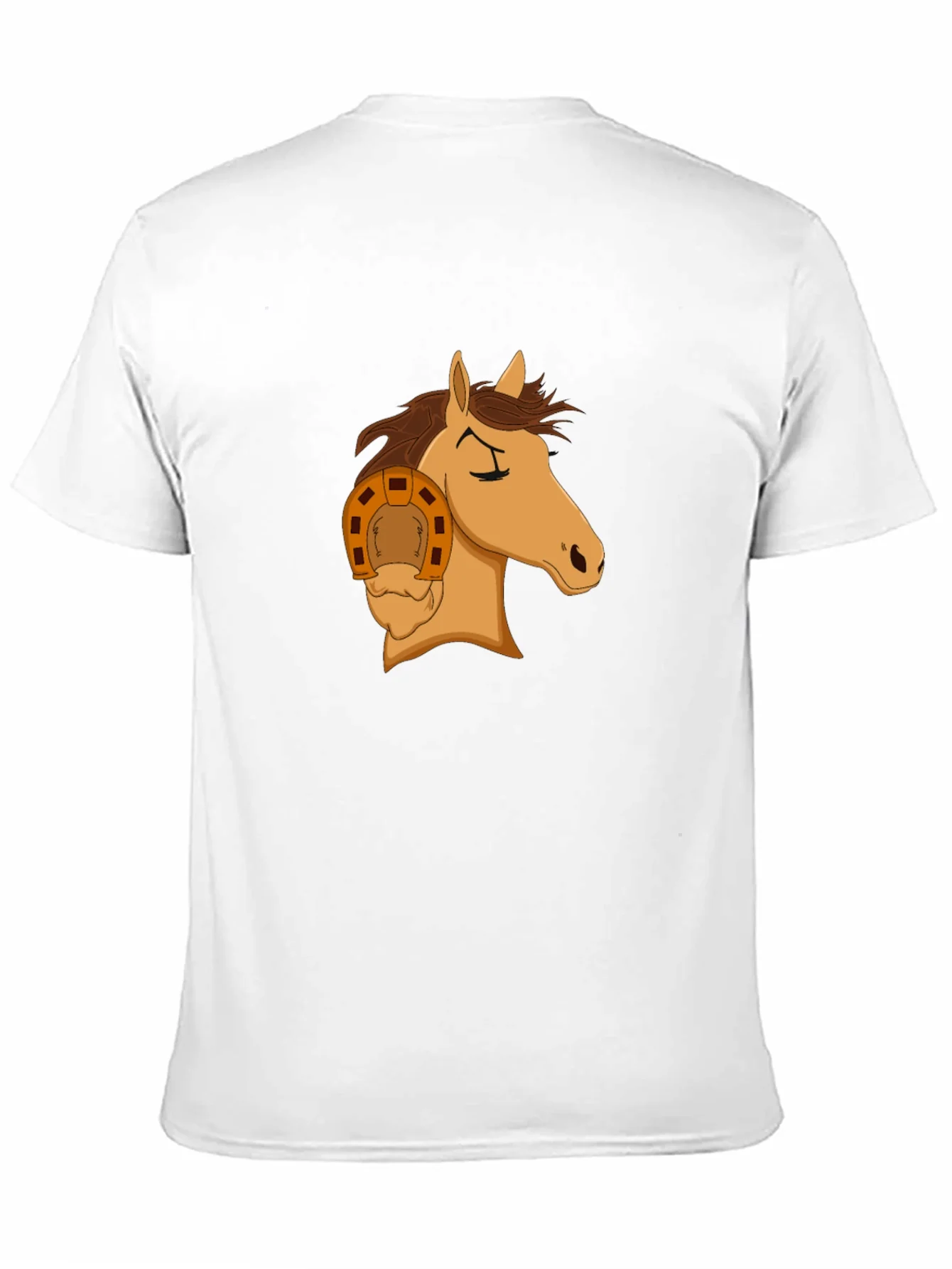 Rebbecca Horse Head with Horseshoe Graphic T-Shirt