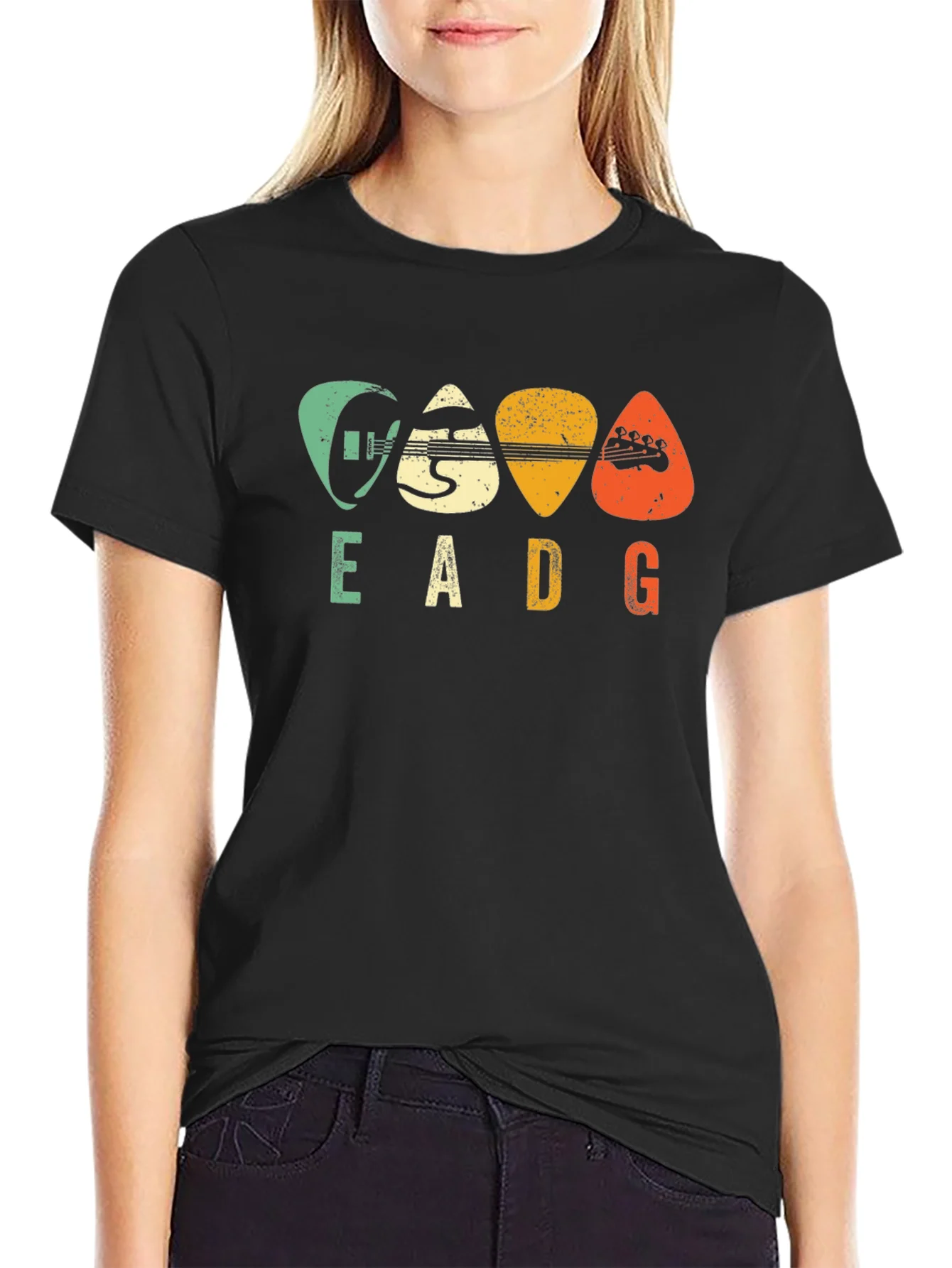 Rebbecca EADG Guitar Pick Graphic Tee - Musician T-Shirt