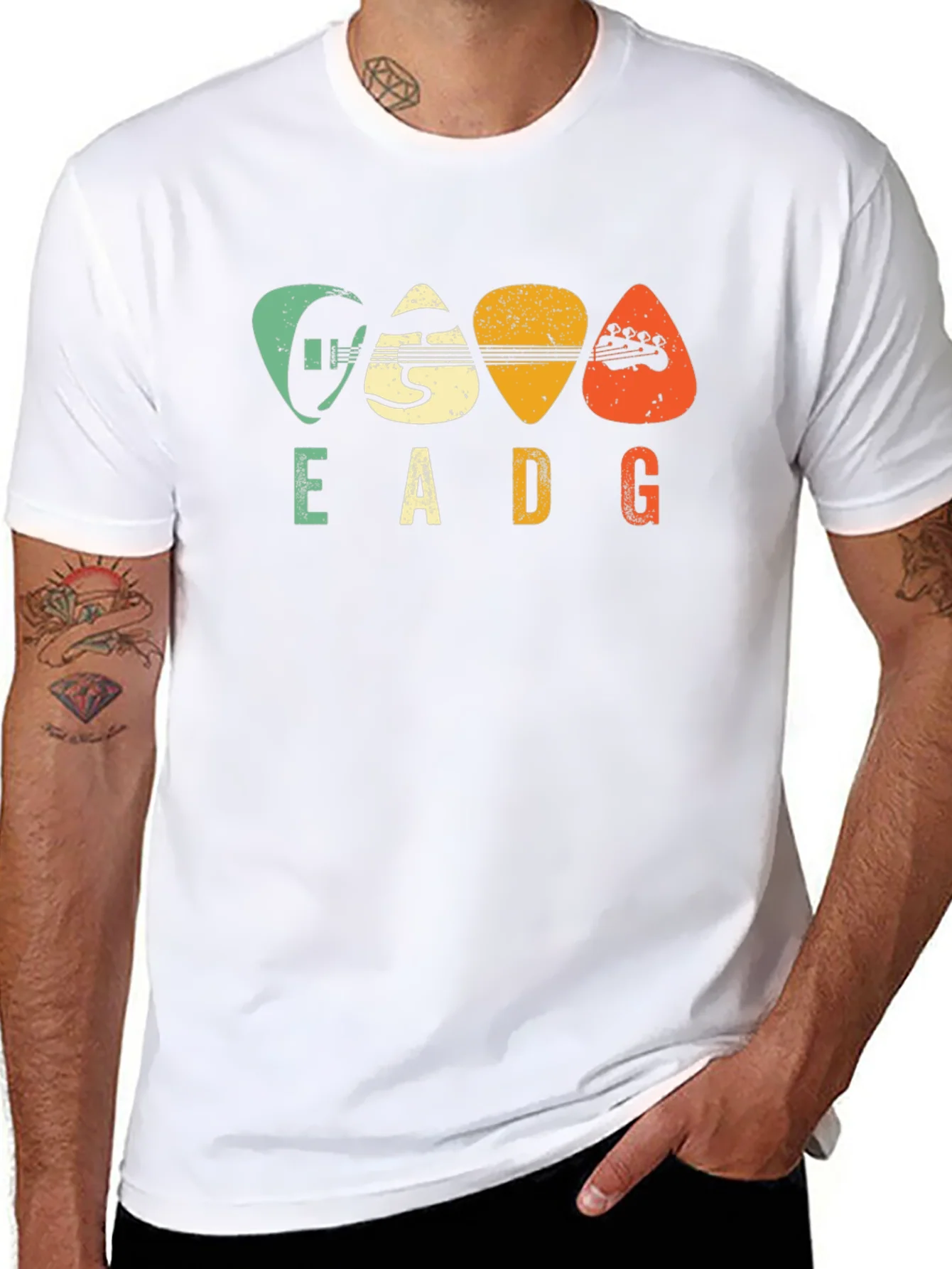 Rebbecca EADG Guitar Pick Graphic Tee - Musician T-Shirt
