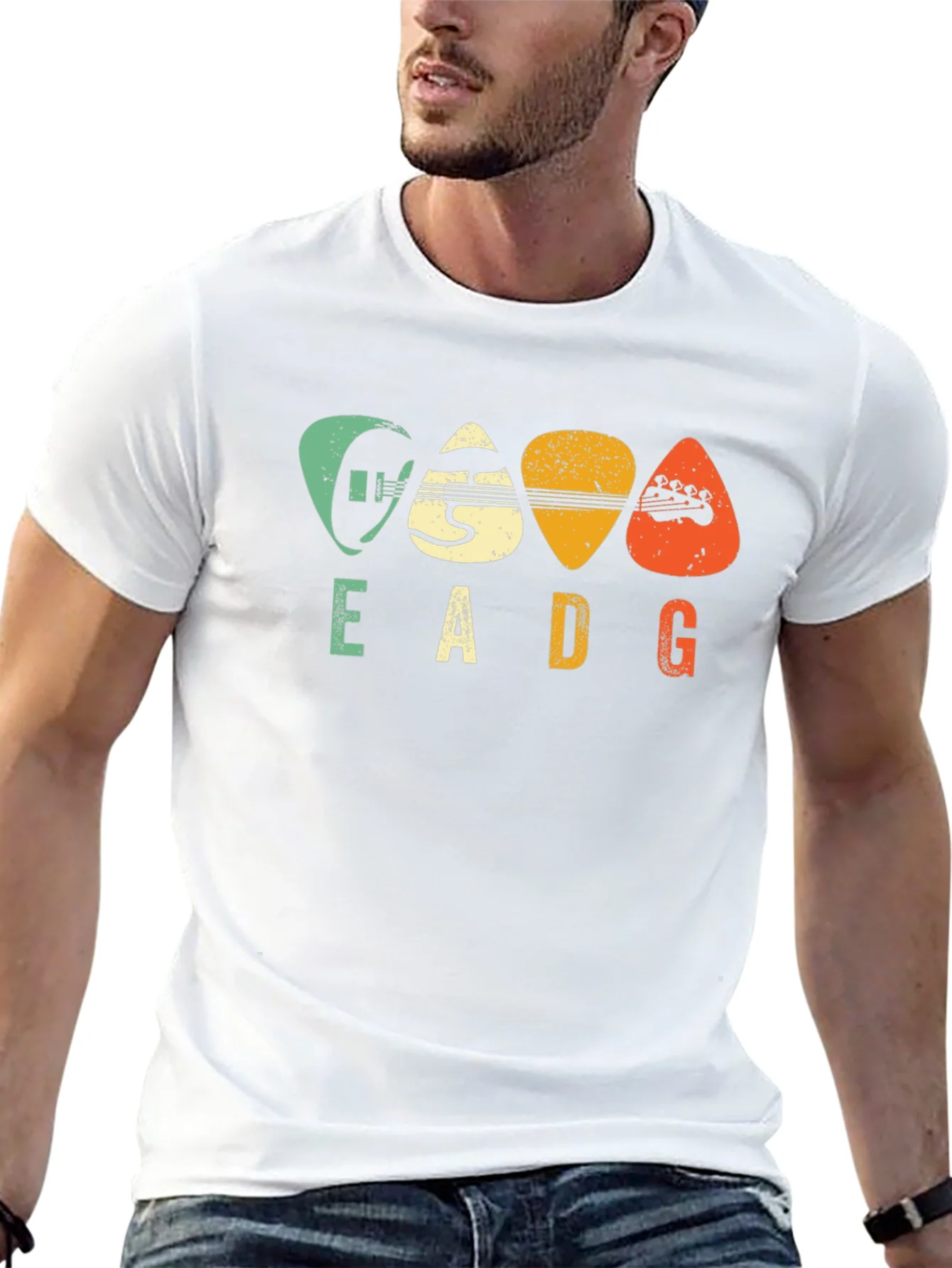Rebbecca EADG Guitar Pick Graphic Tee - Musician T-Shirt