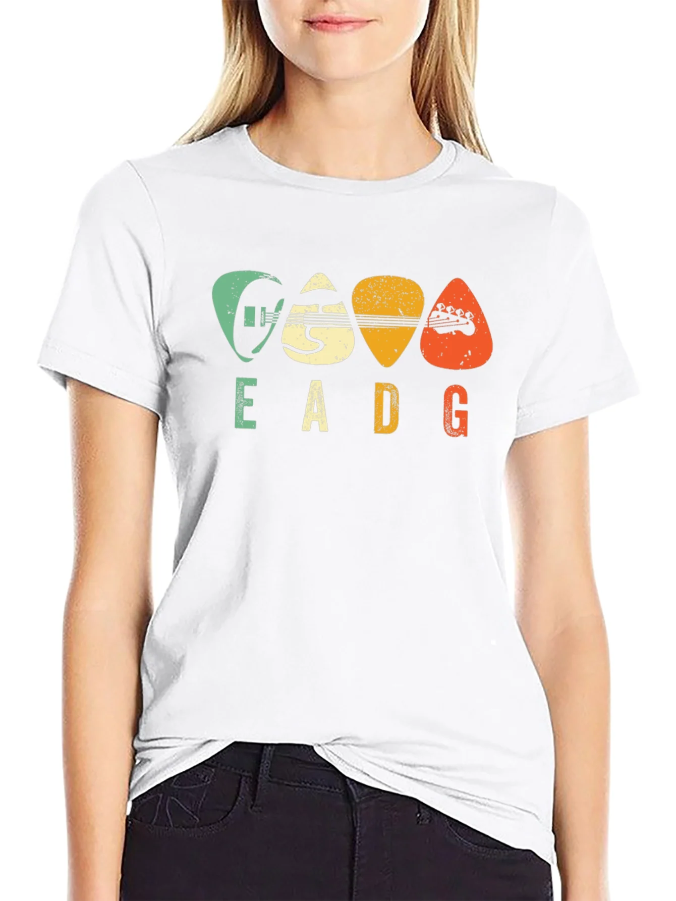 Rebbecca EADG Guitar Pick Graphic Tee - Musician T-Shirt
