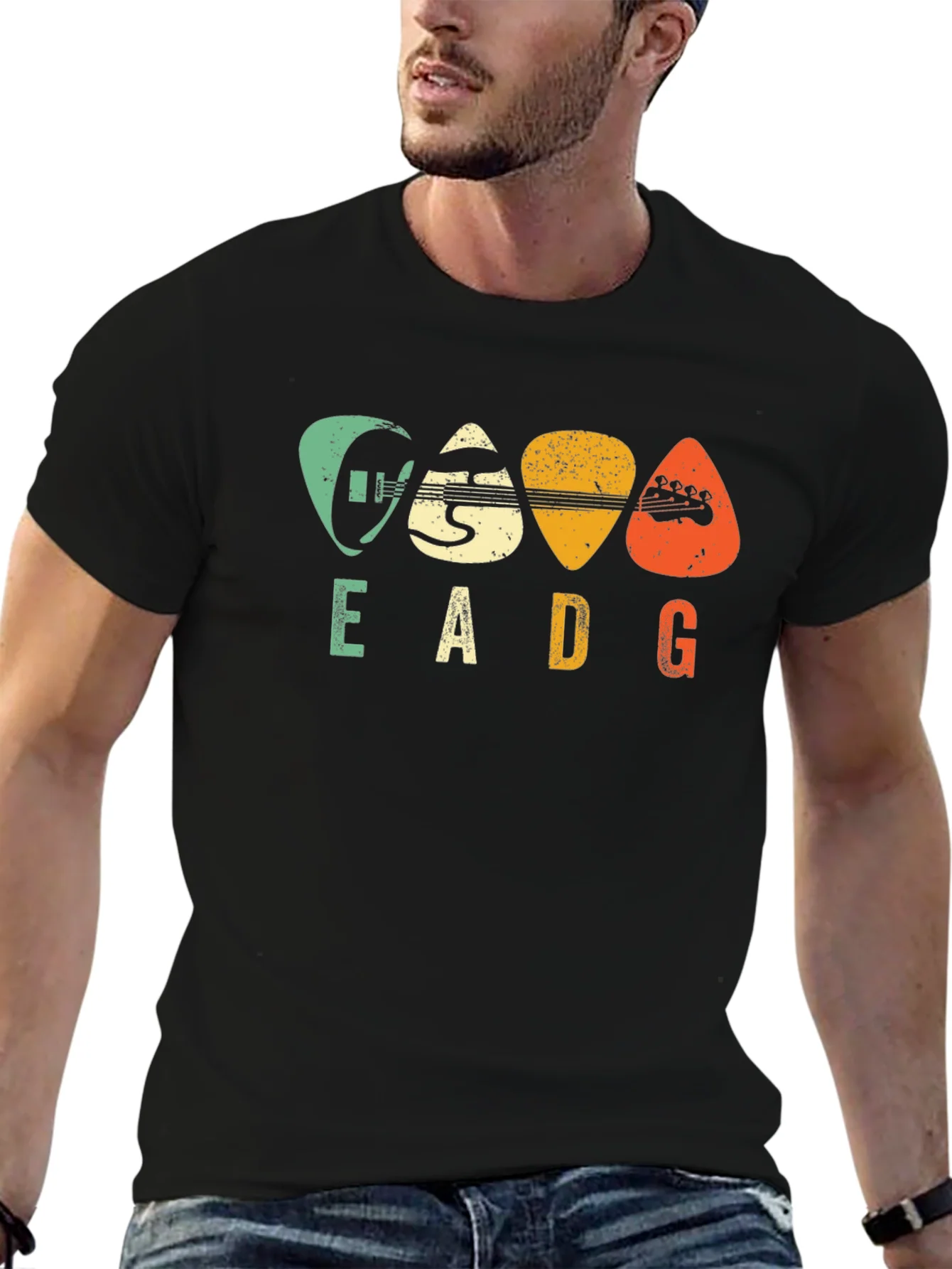 Rebbecca EADG Guitar Pick Graphic Tee - Musician T-Shirt