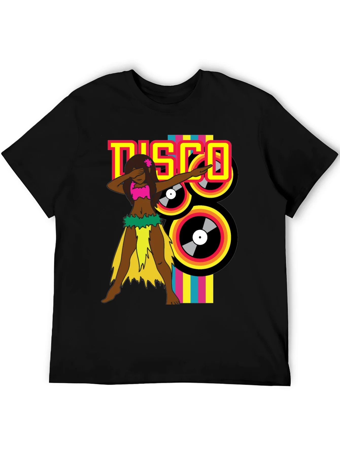 Rebbecca Retro Disco Dab T-Shirt - Black