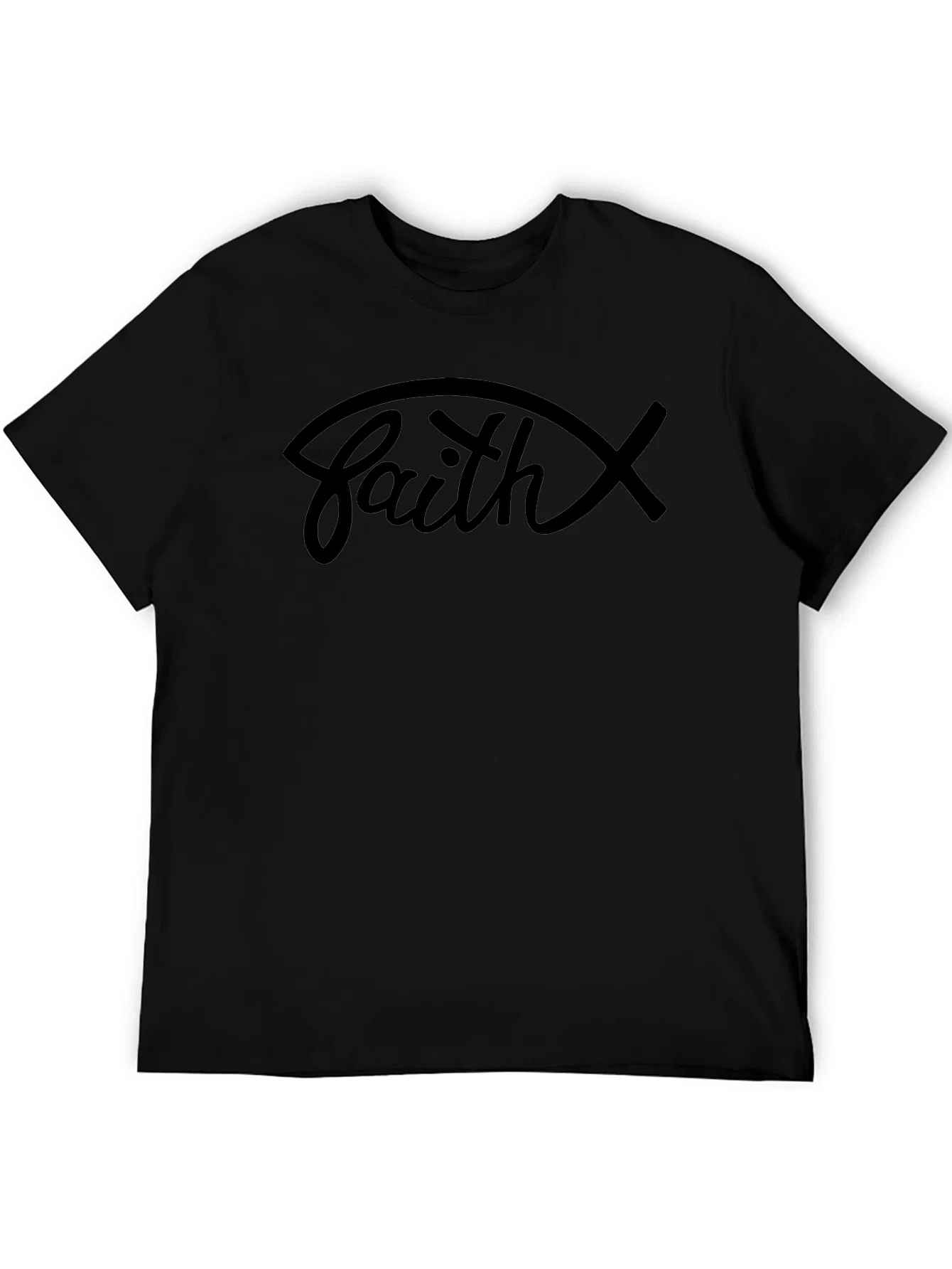 Rebbecca Faith Graphic Tee - Christian Fish Symbol Shirt