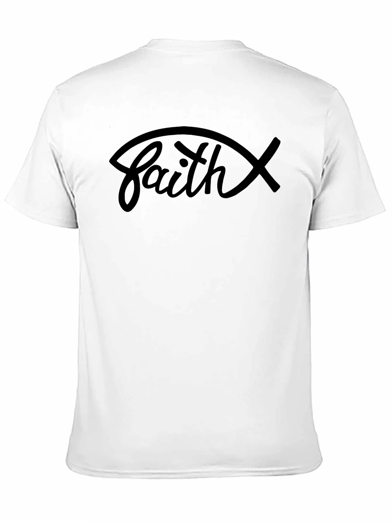 Rebbecca Faith Graphic Tee - Christian Fish Symbol Shirt