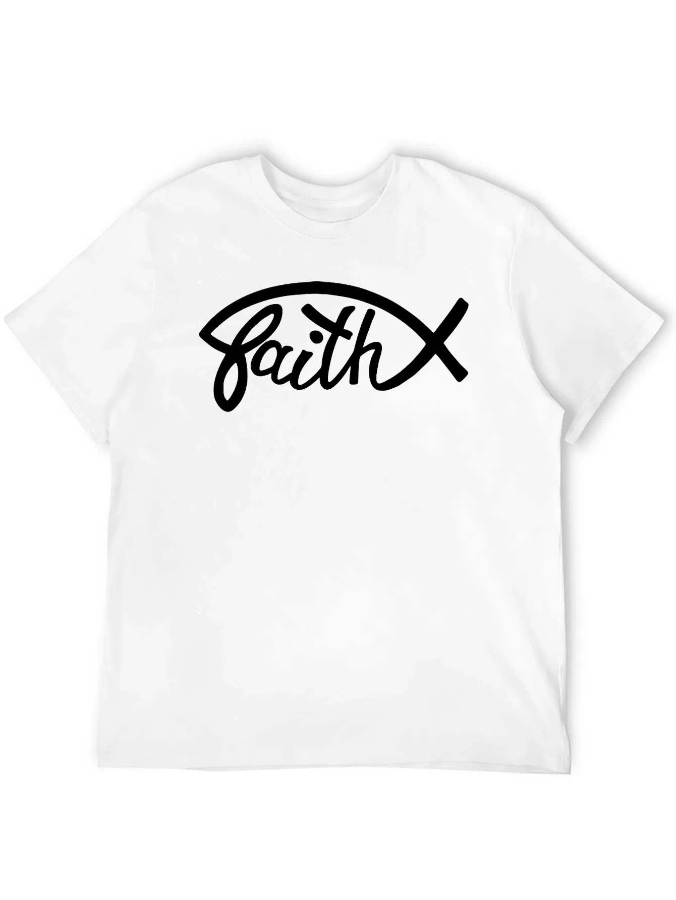 Rebbecca Faith Graphic Tee - Christian Fish Symbol Shirt