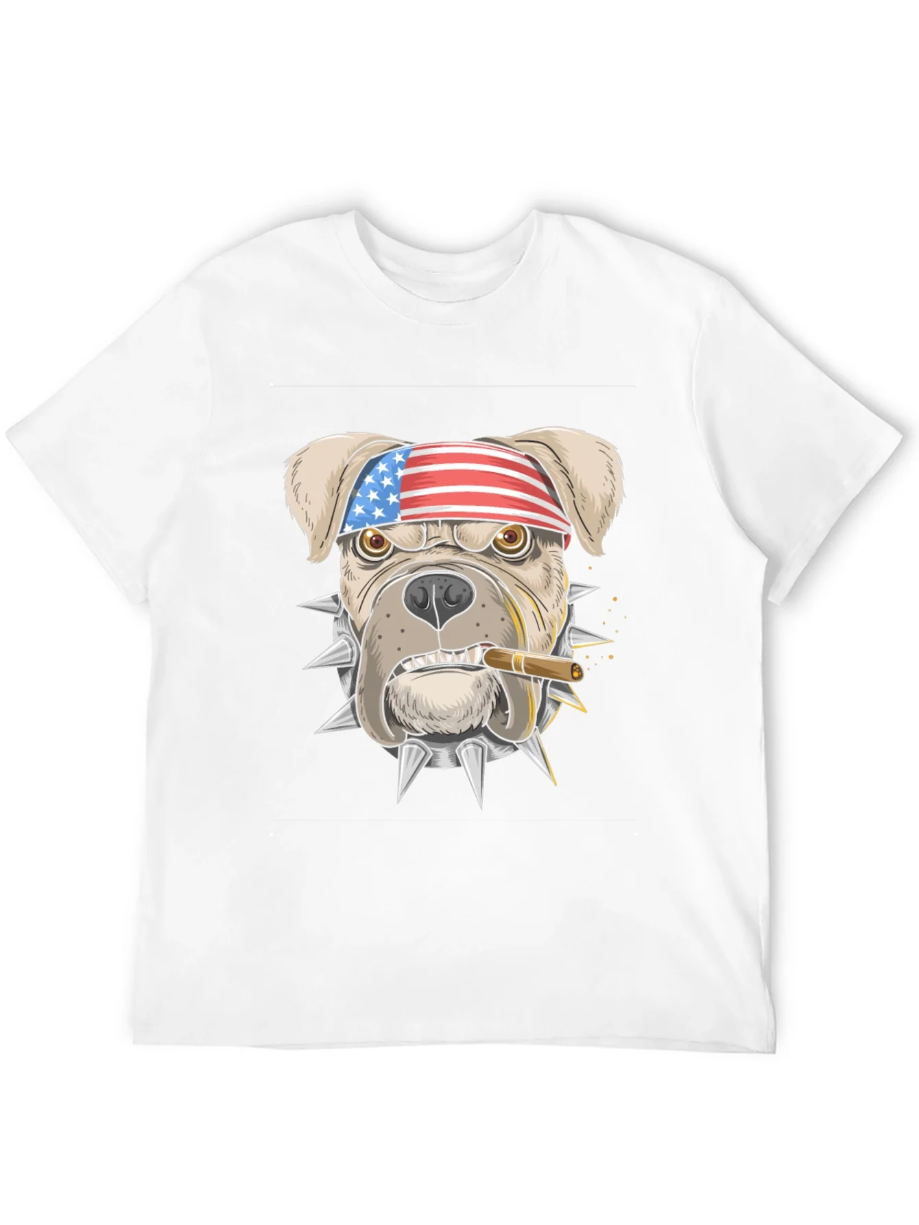 Camiseta Negra Bulldog Americano Patriota