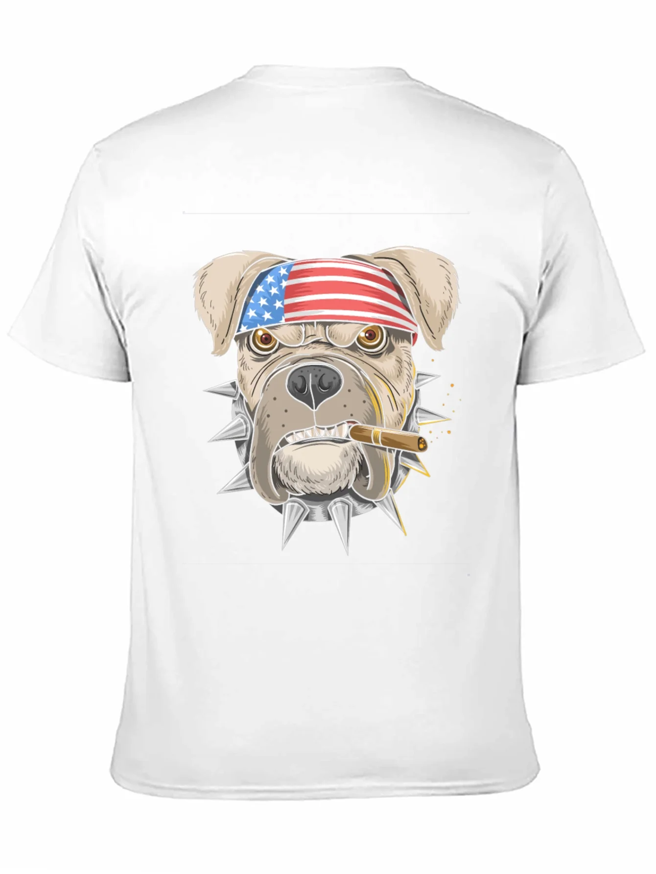 Camiseta Negra Bulldog Americano Patriota