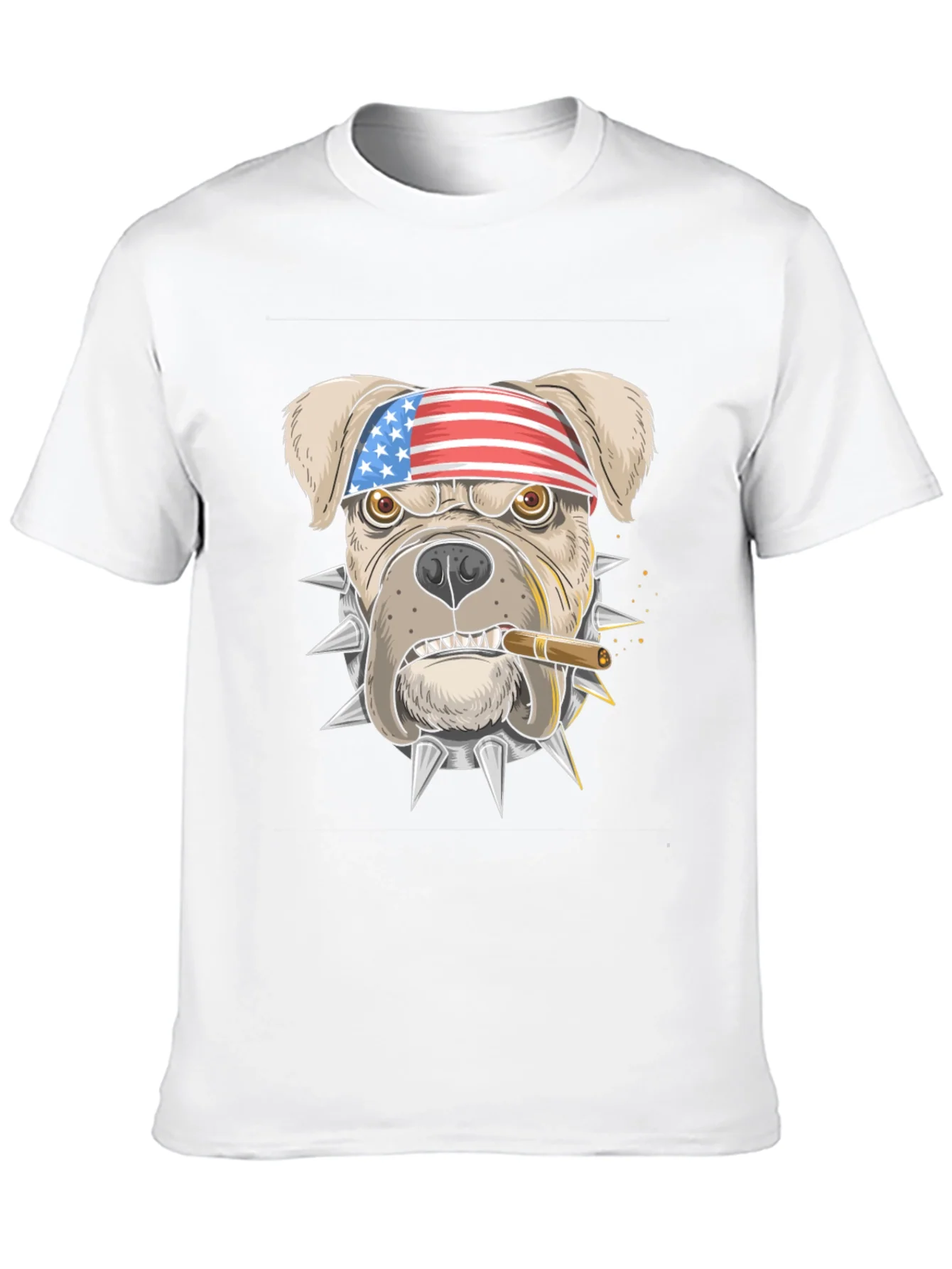 Camiseta Negra Bulldog Americano Patriota