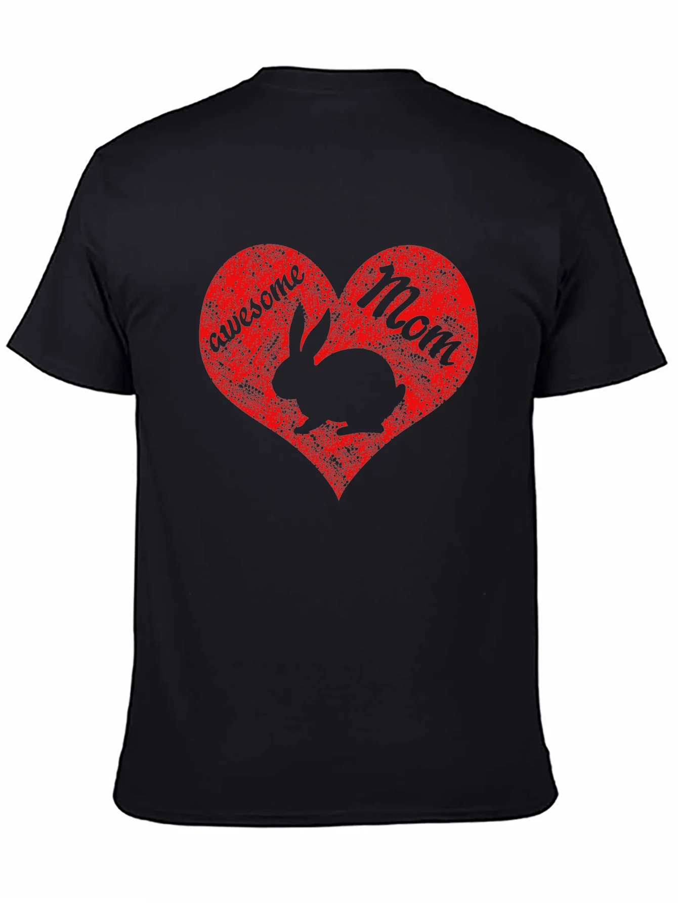 Rebbecca Awesome Mom Rabbit Heart Graphic T-Shirt