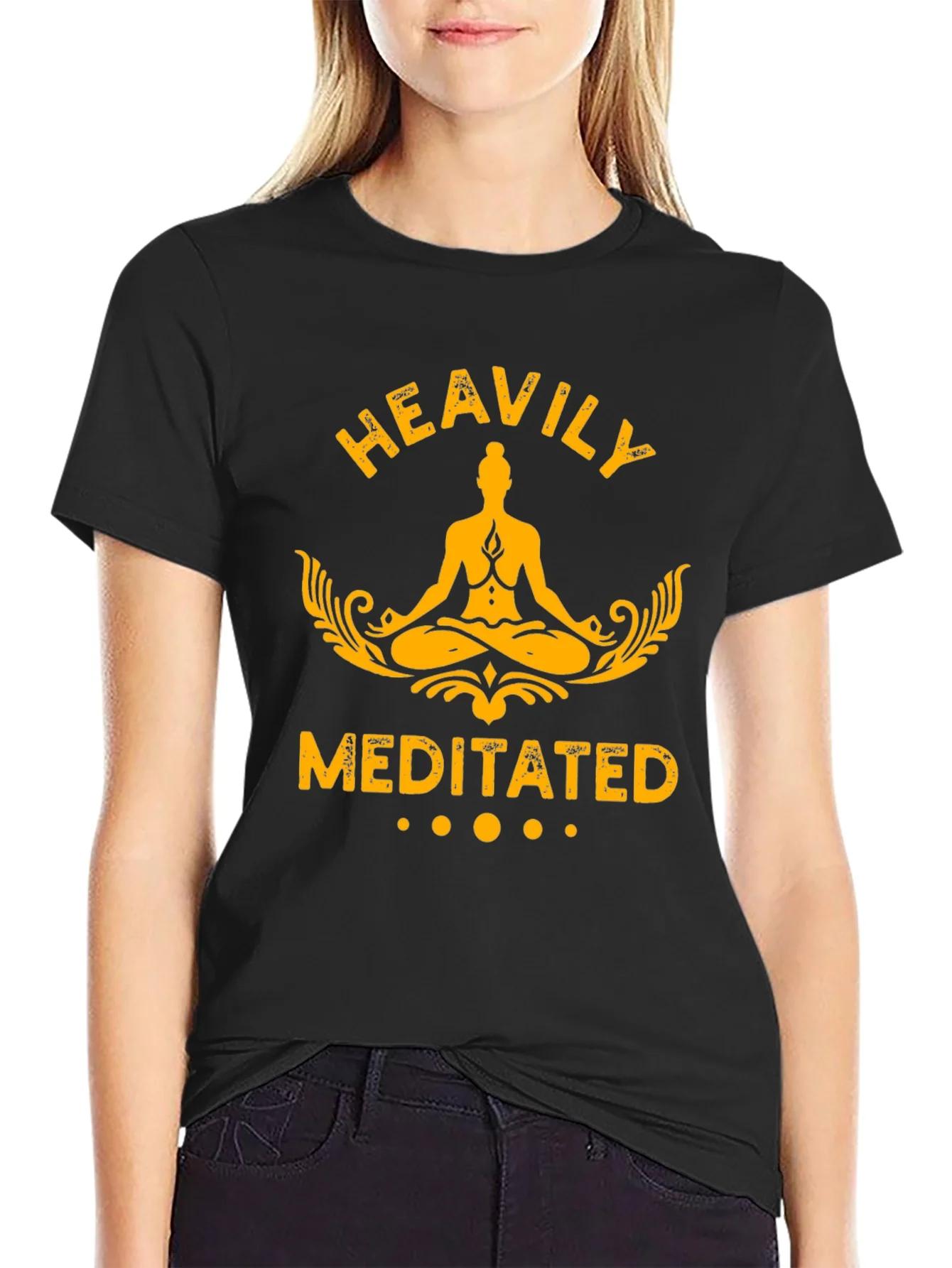Rebbecca Heavily Meditated Graphic T-Shirt - Black