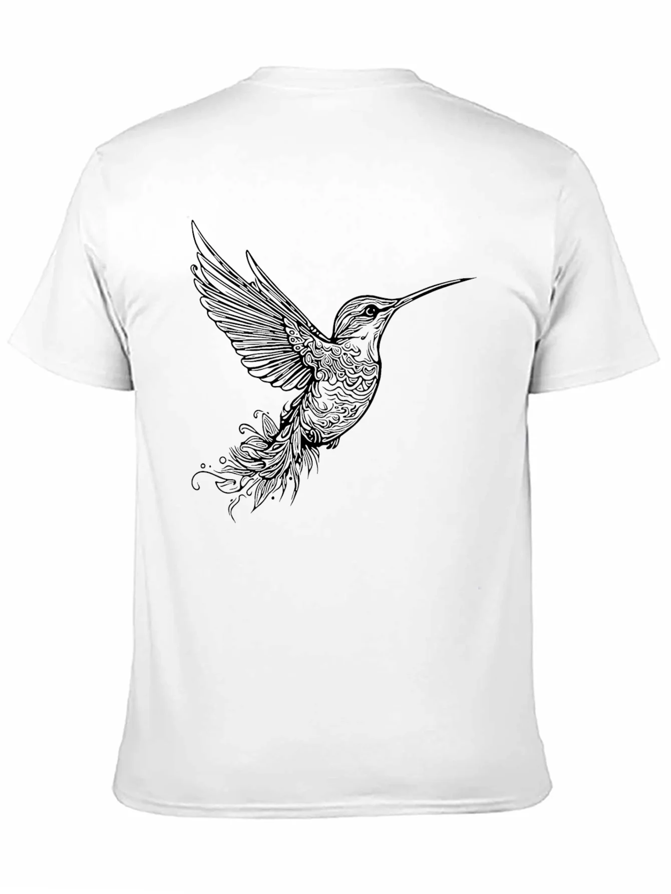 Camiseta Negra con Dise?o de Colibr¨ª