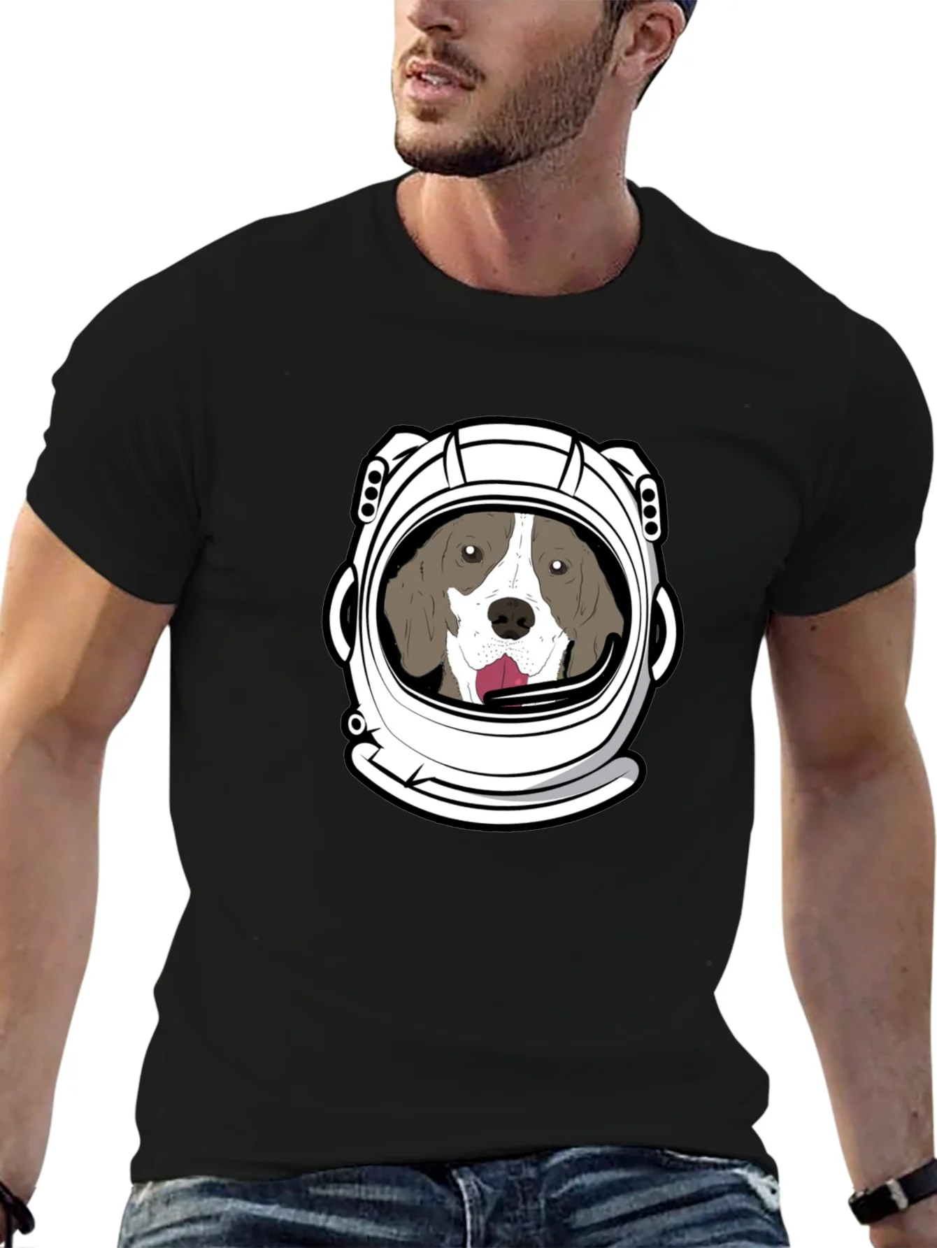 Rebbecca Dog Astronaut Graphic T-Shirt