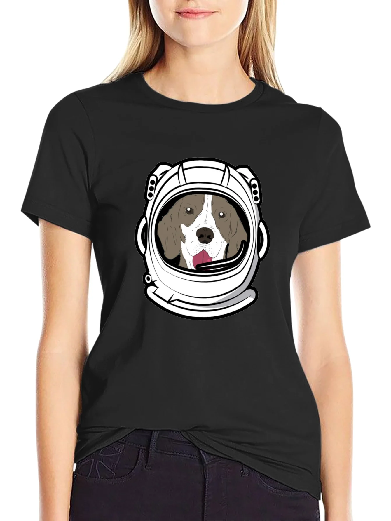 Rebbecca Dog Astronaut Graphic T-Shirt