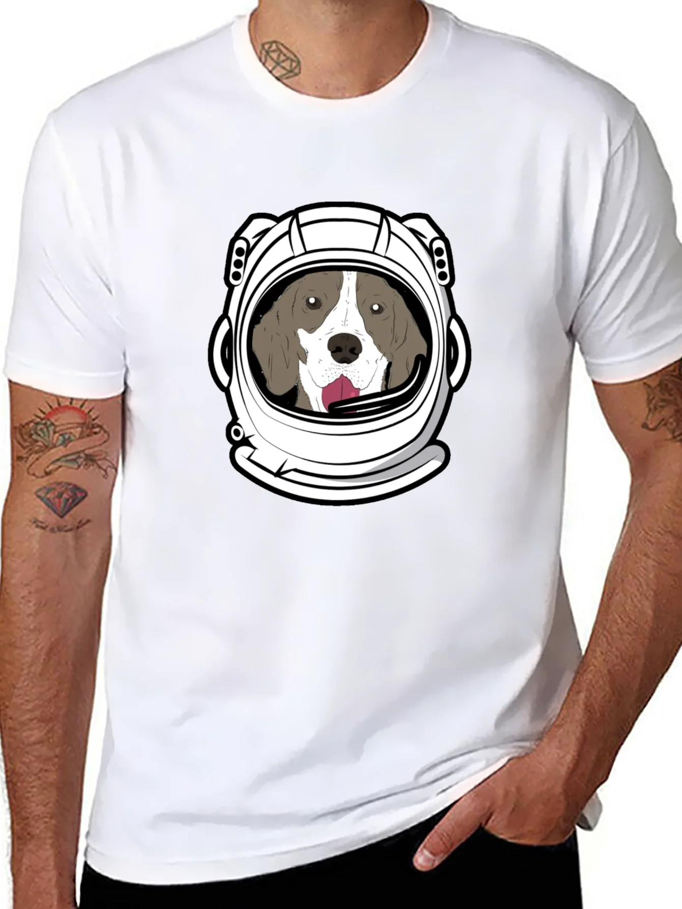 Rebbecca Dog Astronaut Graphic T-Shirt