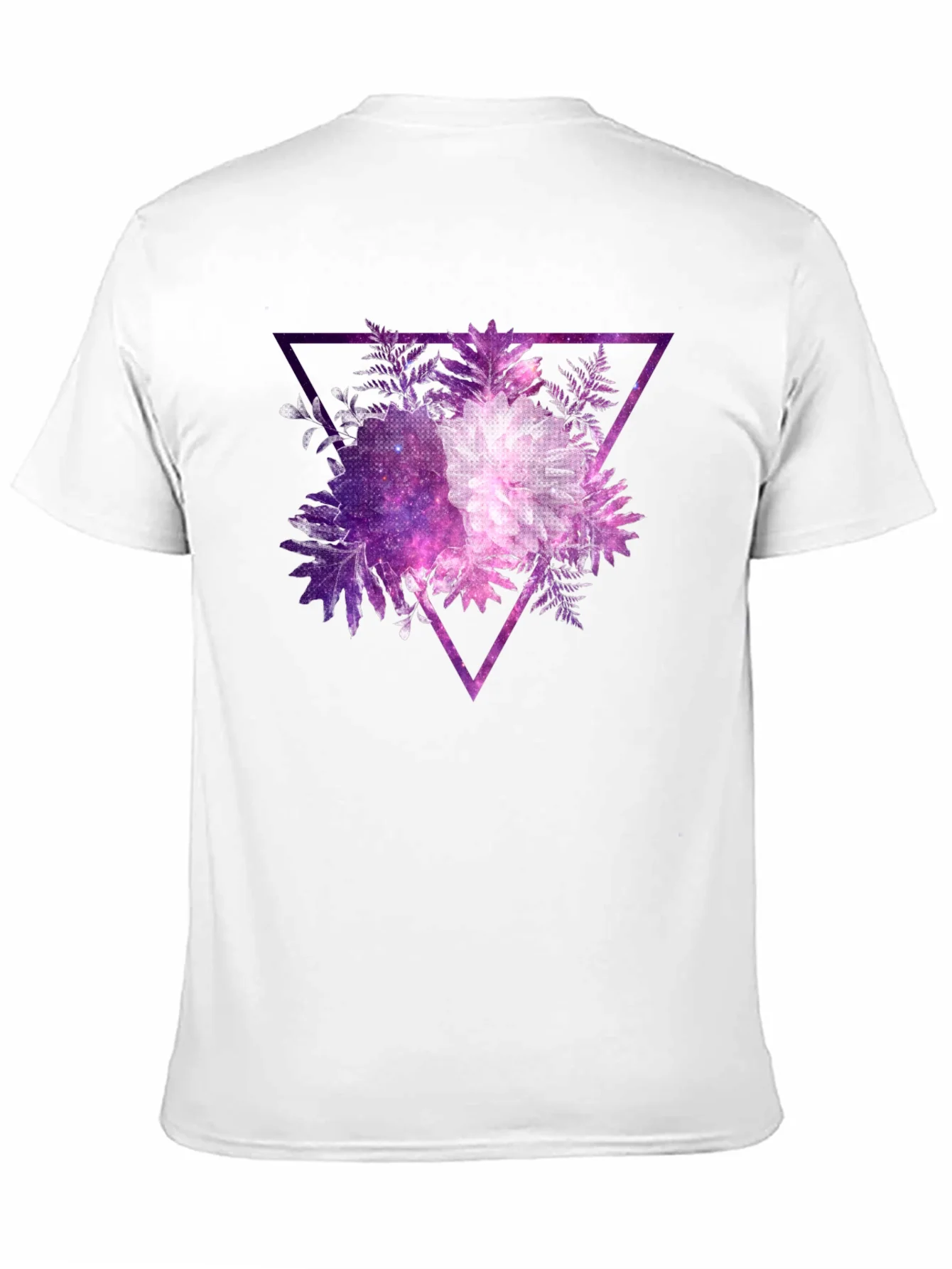Rebbecca Galaxy Floral Triangle Mens Black T-Shirt