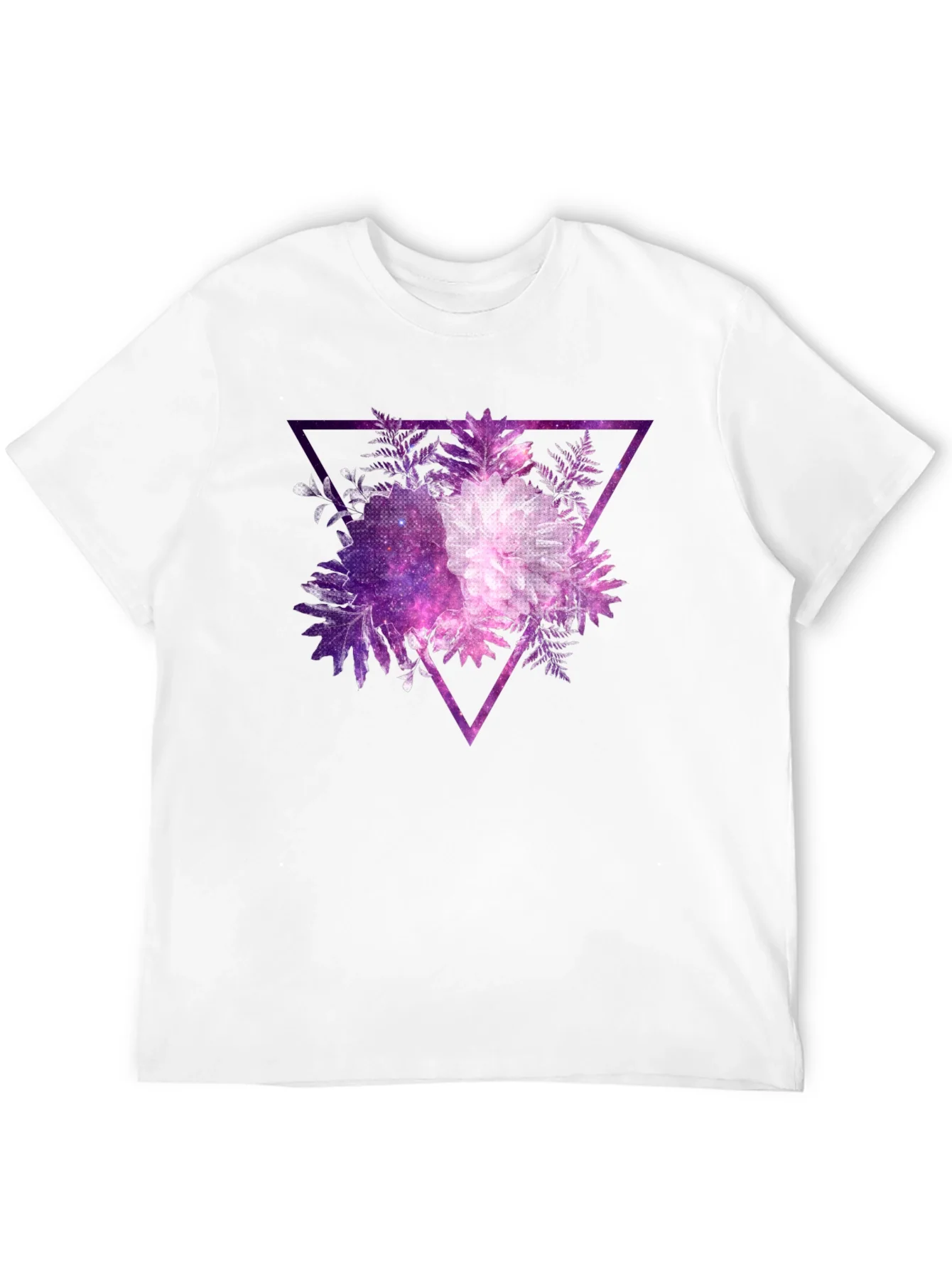 Rebbecca Galaxy Floral Triangle Mens Black T-Shirt
