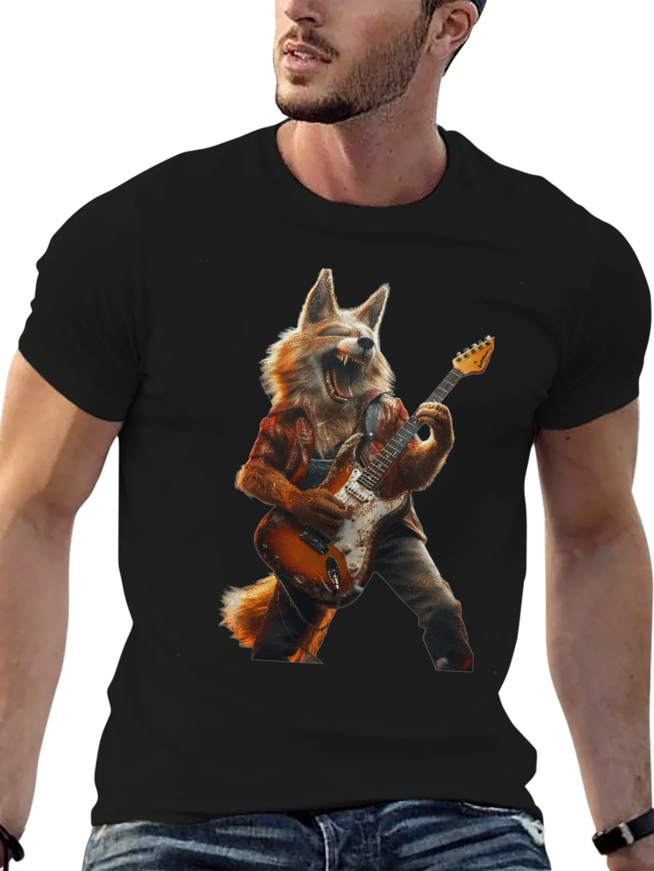 Rebbecca Fox Guitarist Graphic Tee - Rock On!