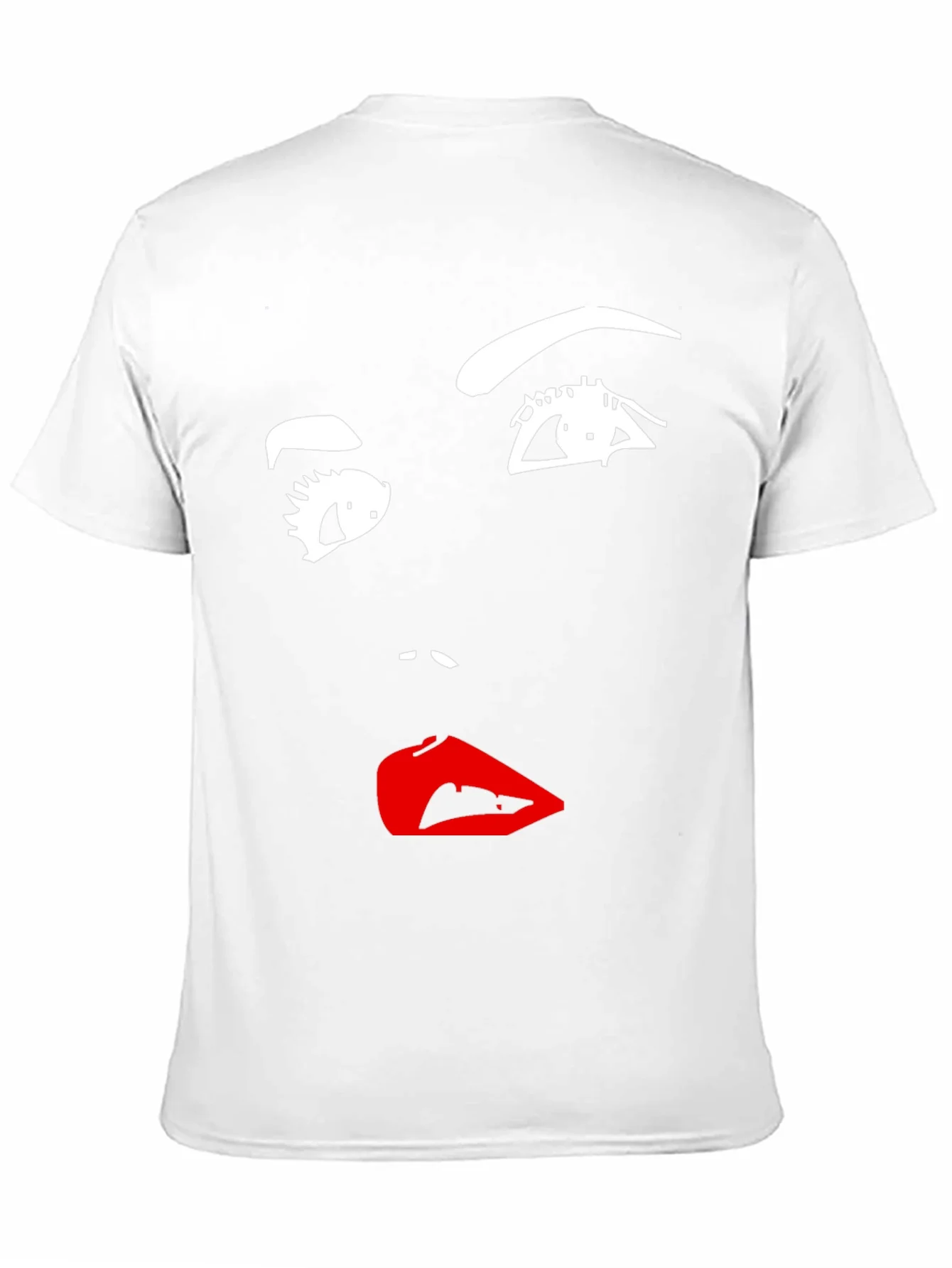 Camiseta Negra con Dise?o Abstracto de Rostro Femenino