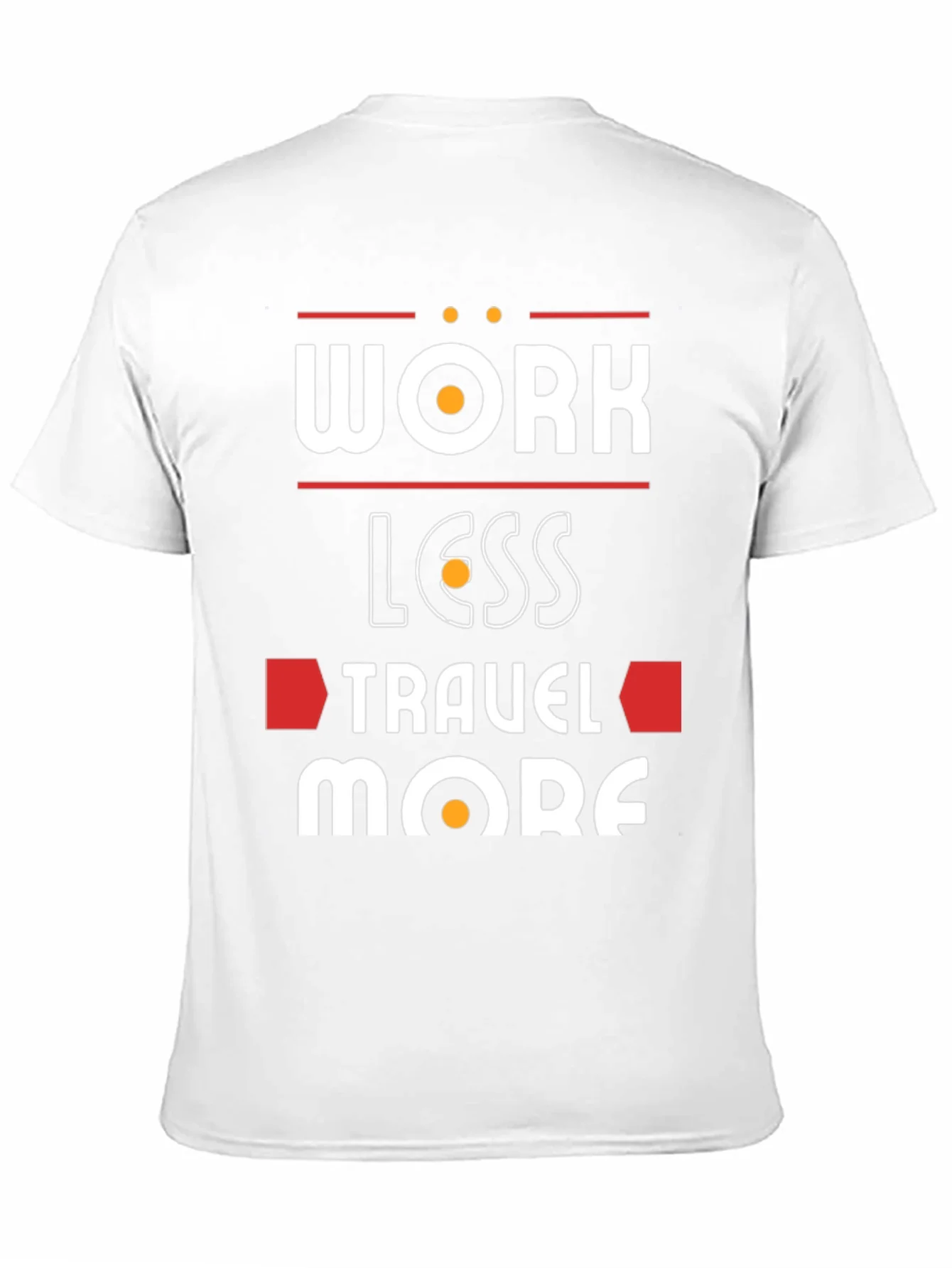 Camiseta Negra con Dise?o Trabaja Menos Viaja M¨¢s