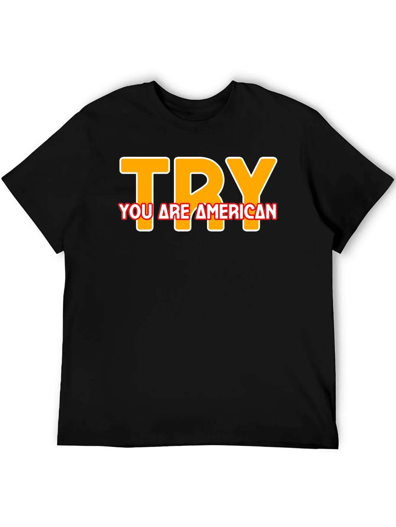 Camiseta Negra TRY You Are American