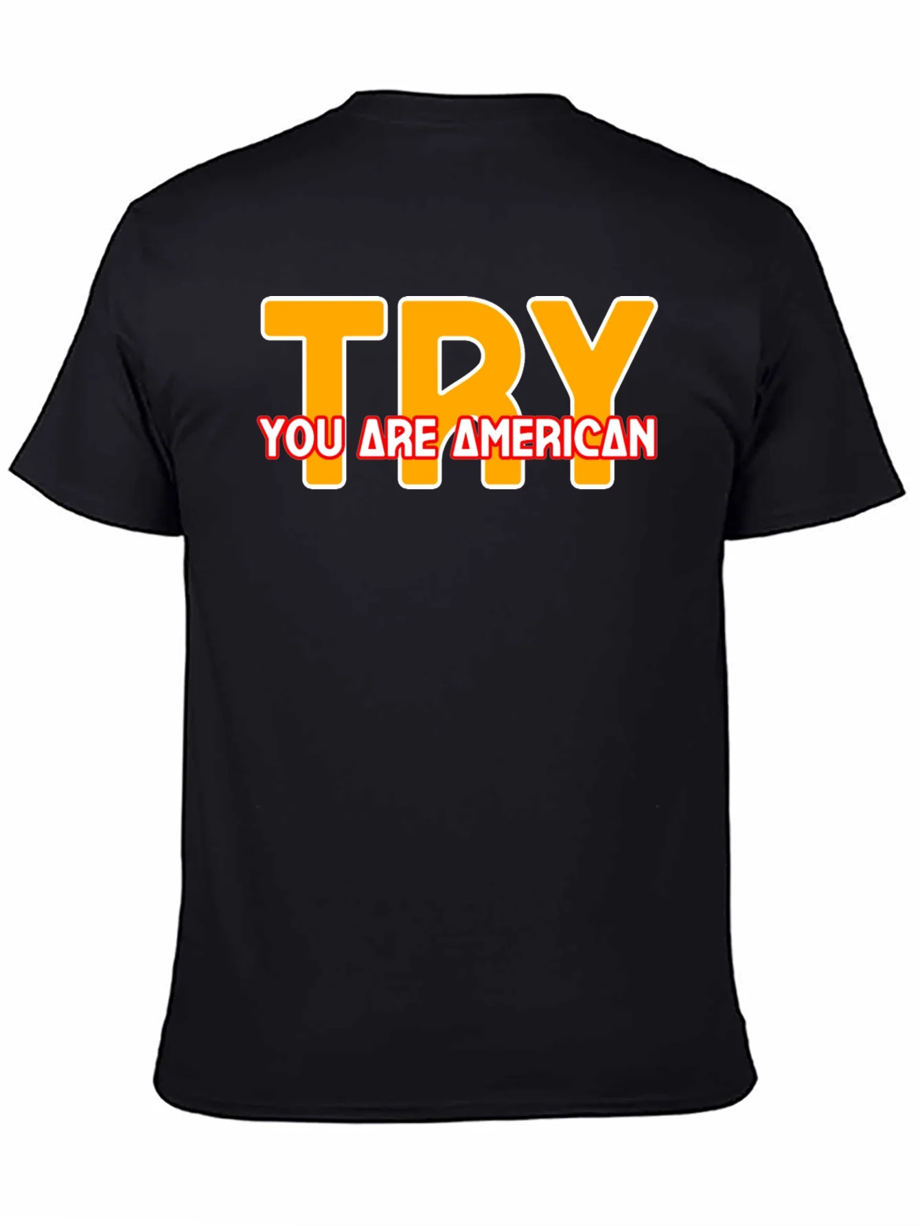 Camiseta Negra TRY You Are American
