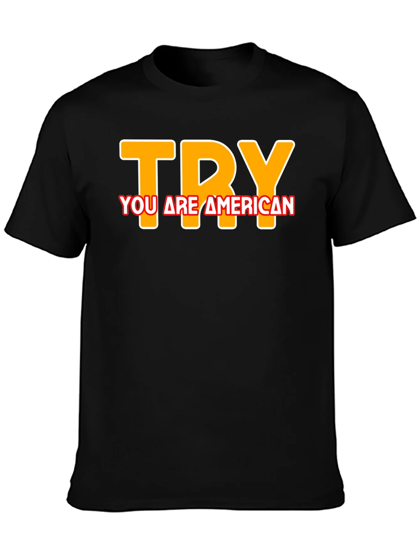 Camiseta Negra TRY You Are American