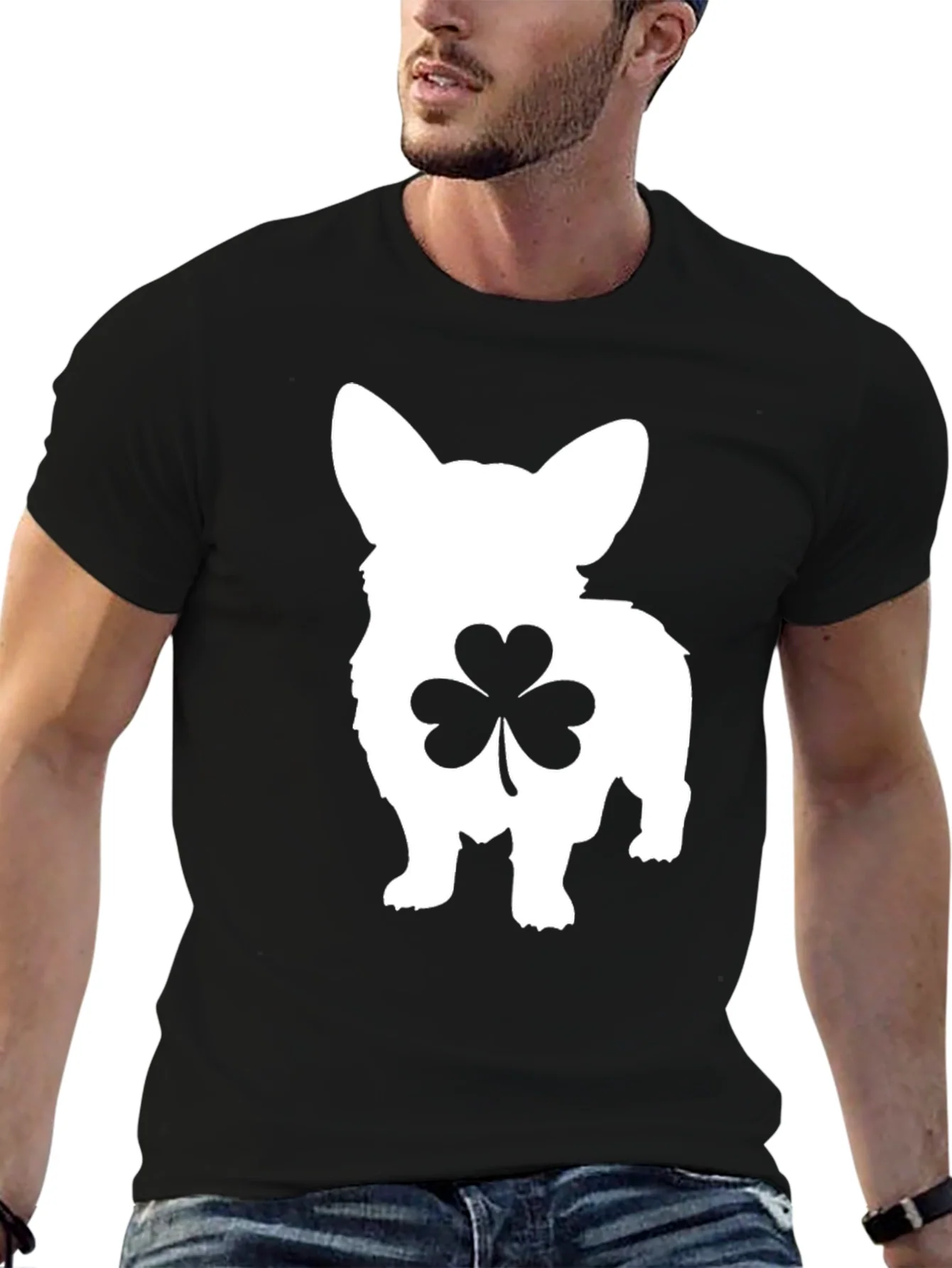 Camiseta Negra Corgi Tr¨¦bol San Patricio