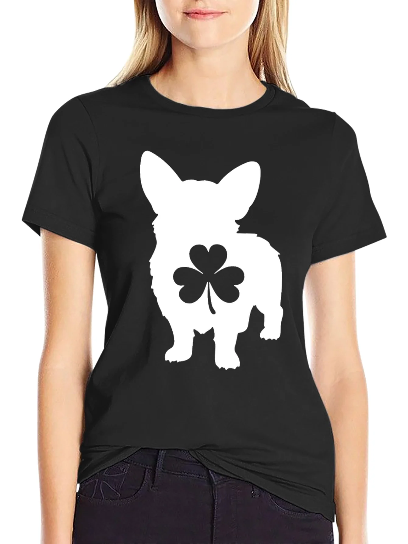 Camiseta Negra Corgi Tr¨¦bol San Patricio