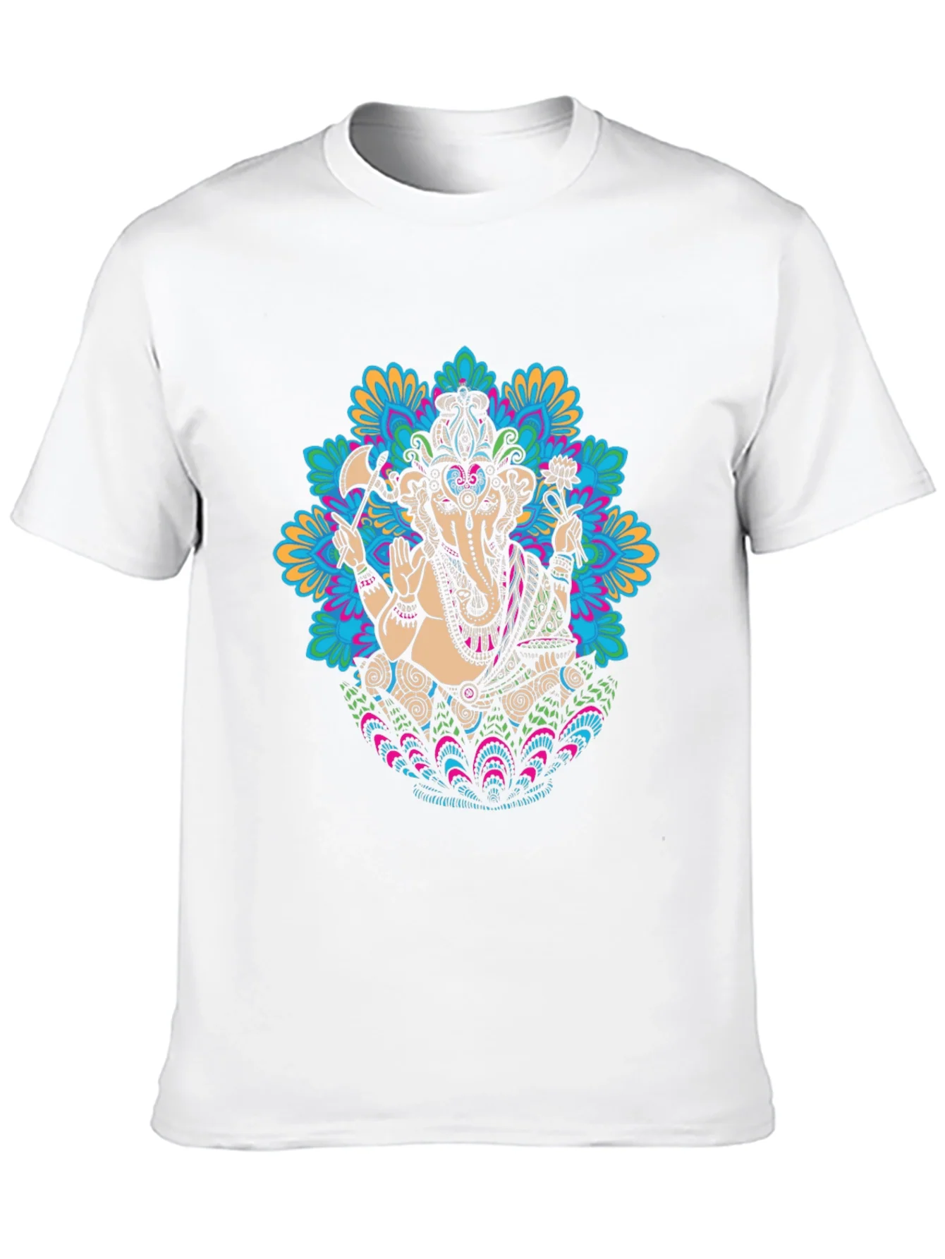 Camiseta Negra con Dise?o de Ganesha Mandala
