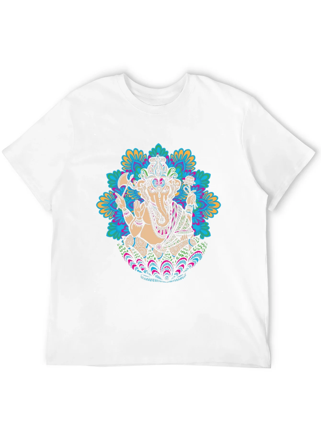 Camiseta Negra con Dise?o de Ganesha Mandala